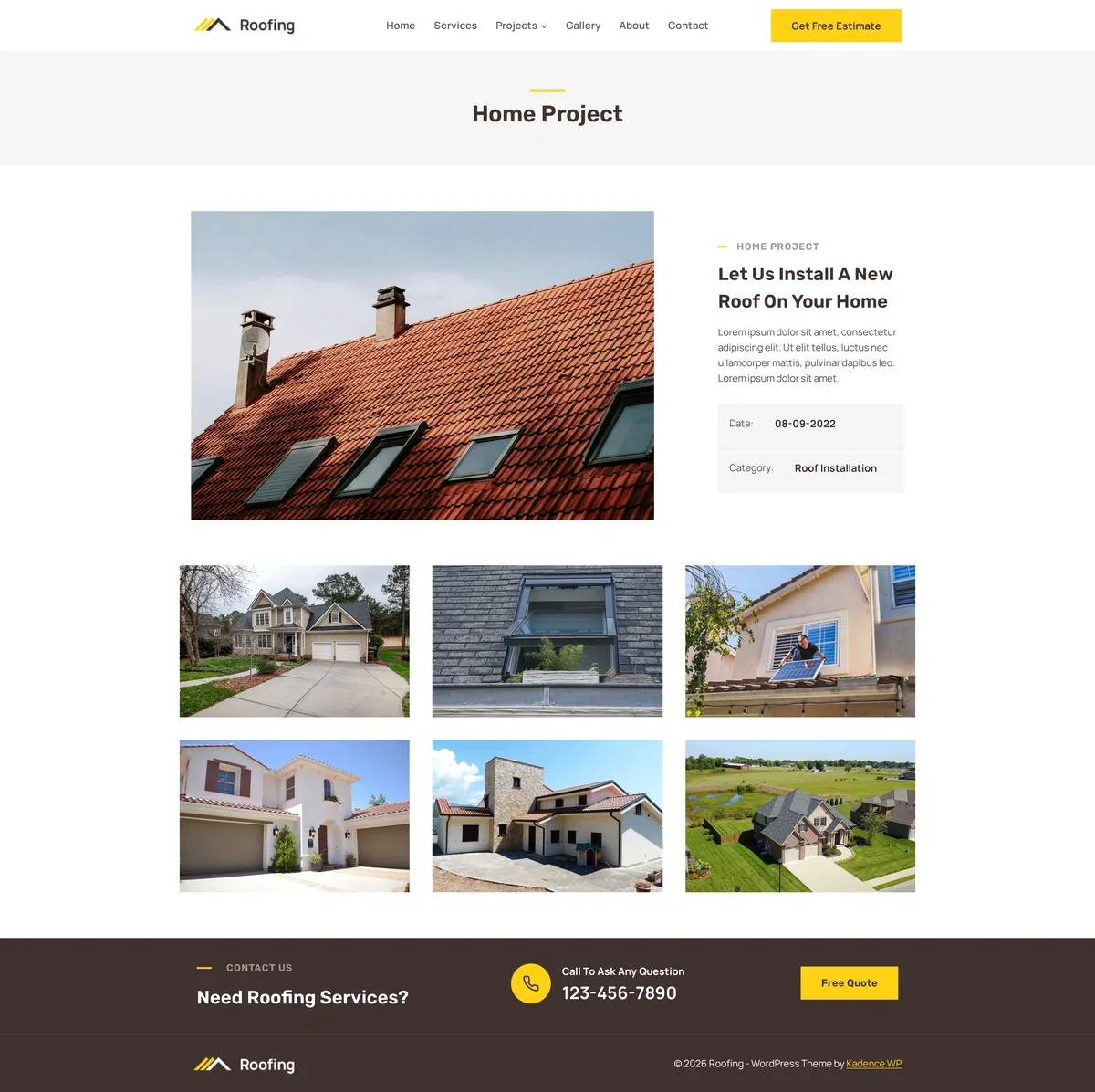 Roofing 首页专案