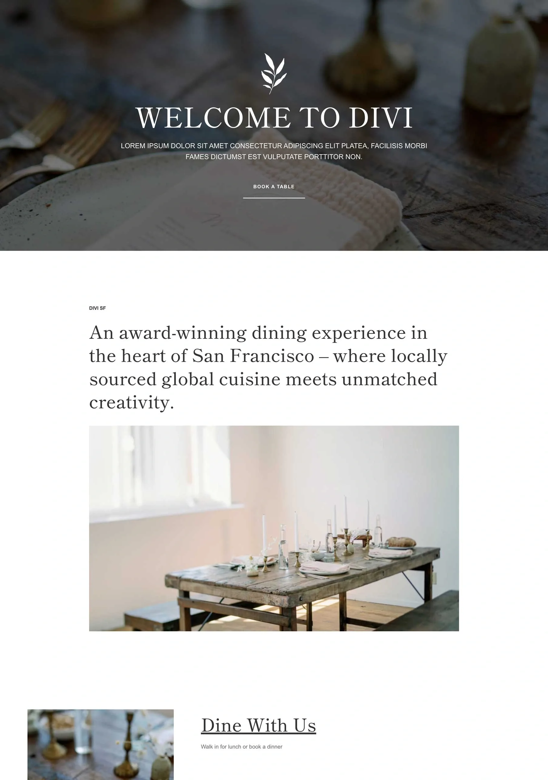 Fine Dining 餐饮品牌WordPress模板