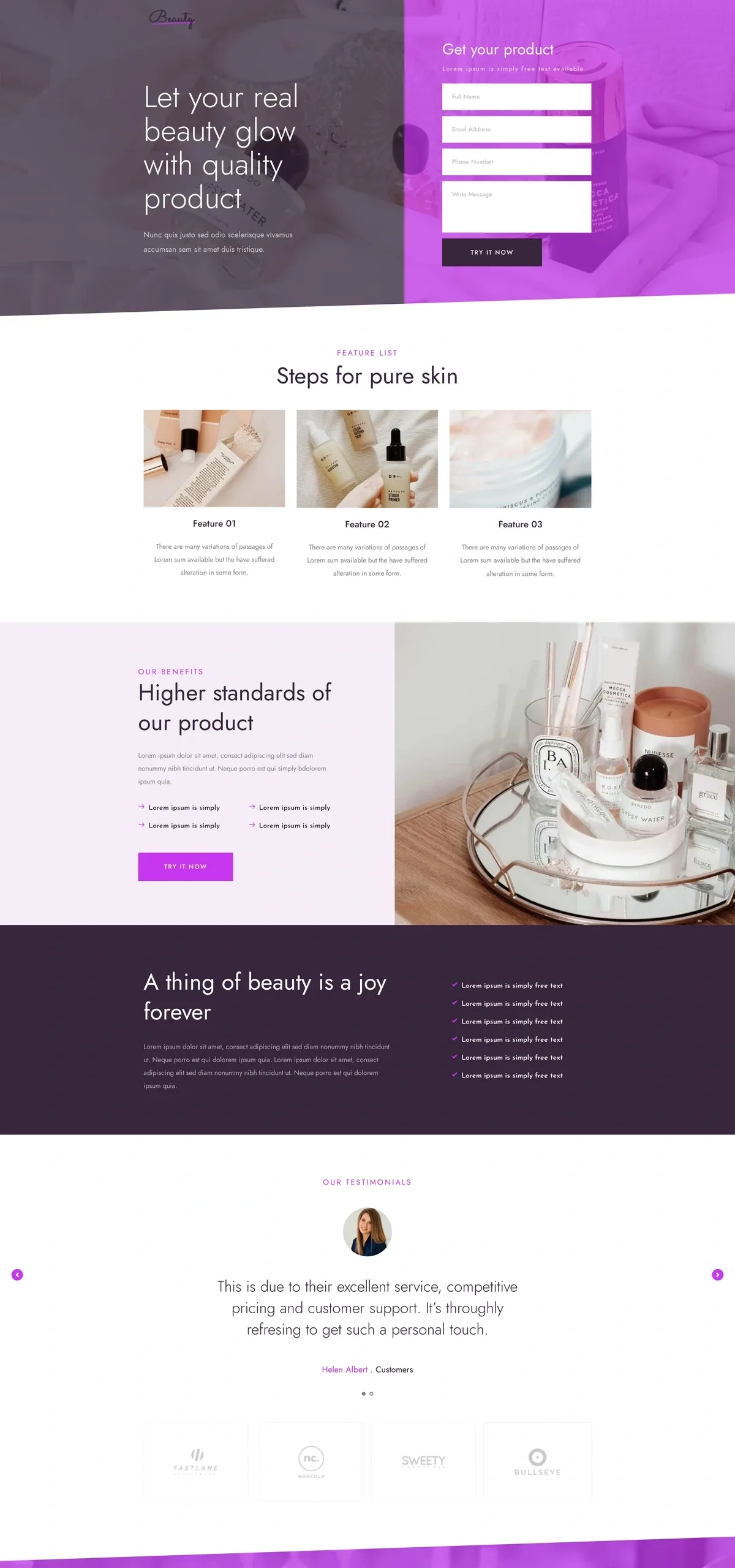Beauty 美容护理WordPress模板