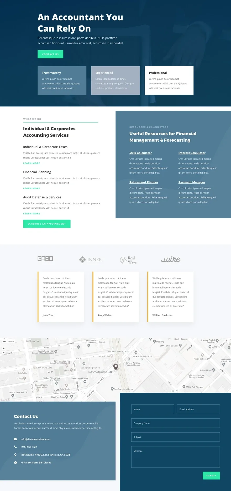 Accountant 会计财务WordPress模板
