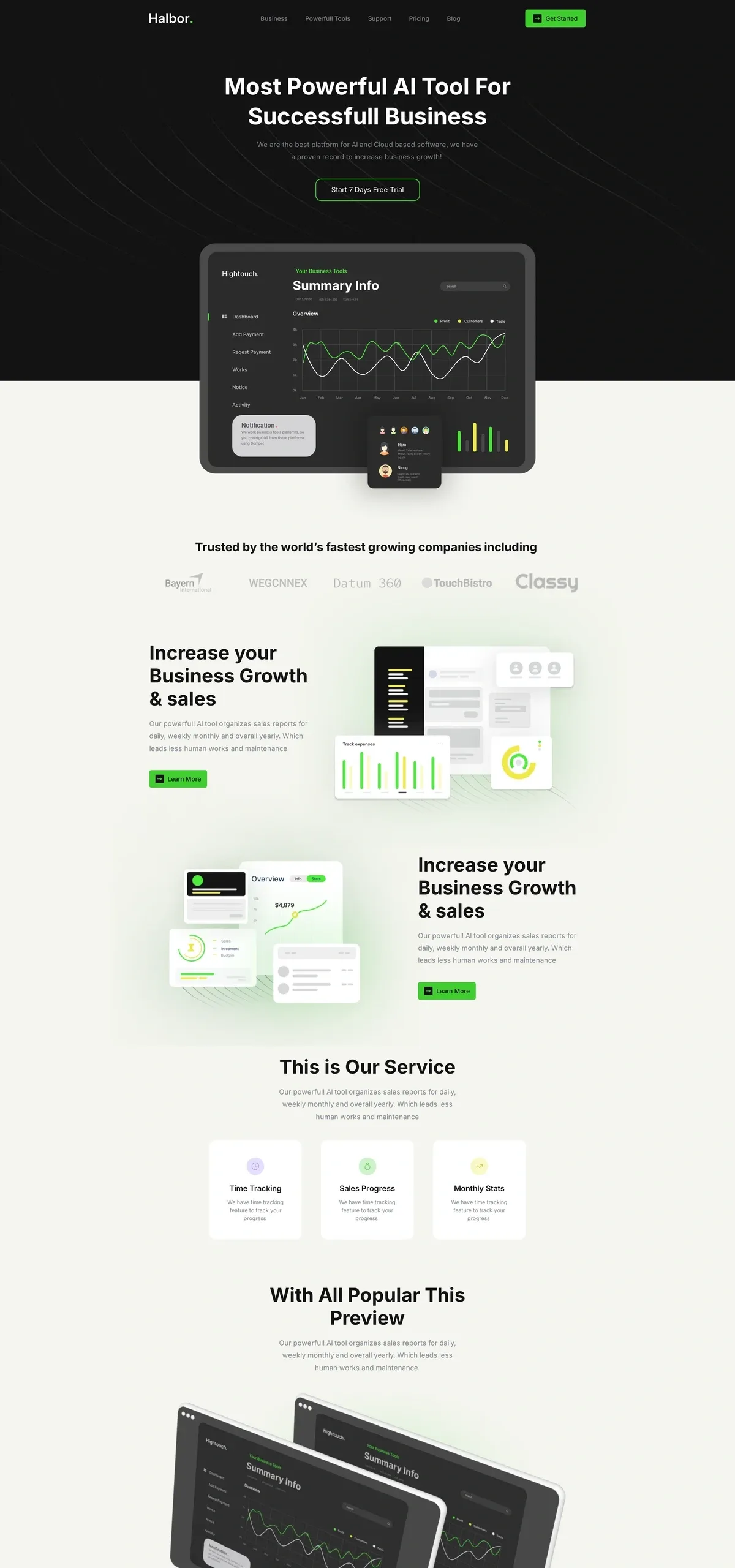 Halbor AI商业工具WordPress模板