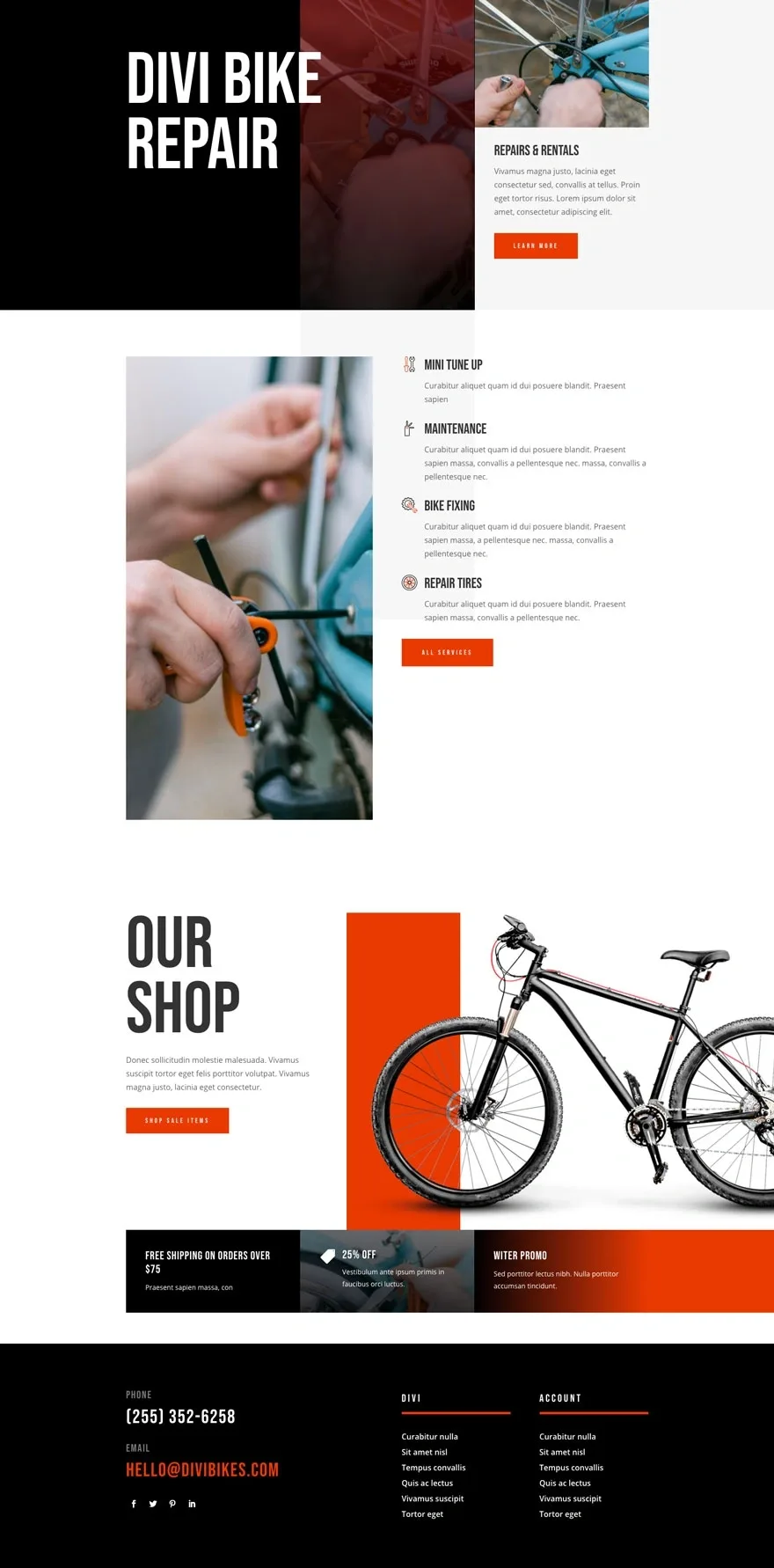 Bike Repair 维修服务WordPress模板