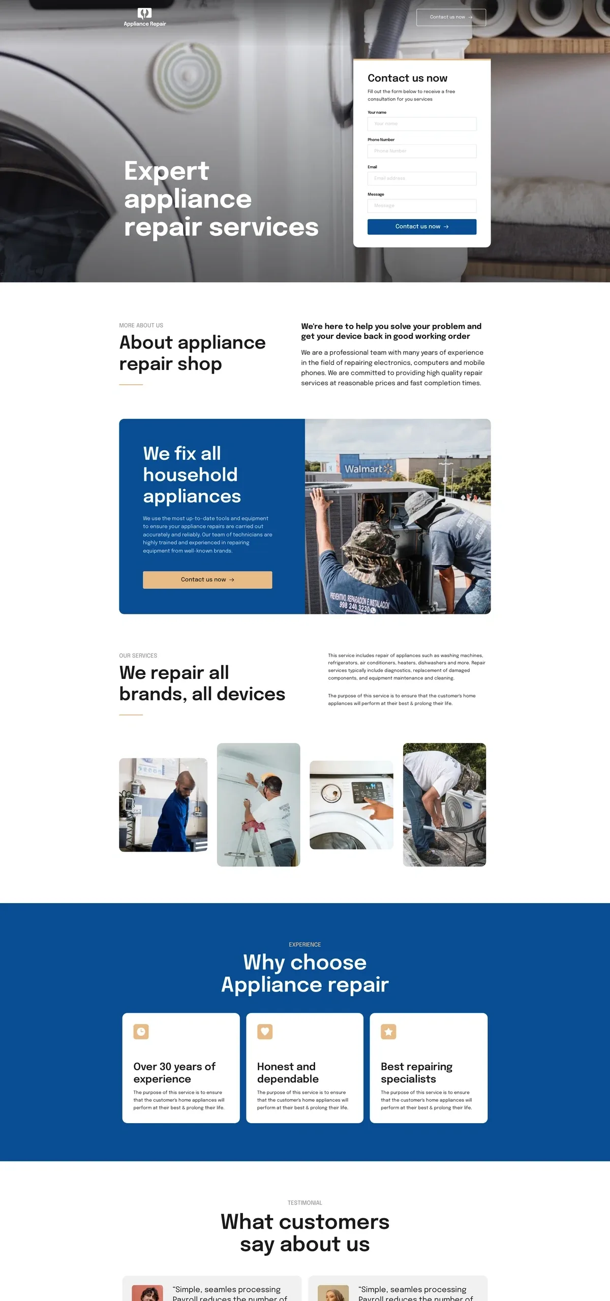 Appliance 家电维修WordPress模板