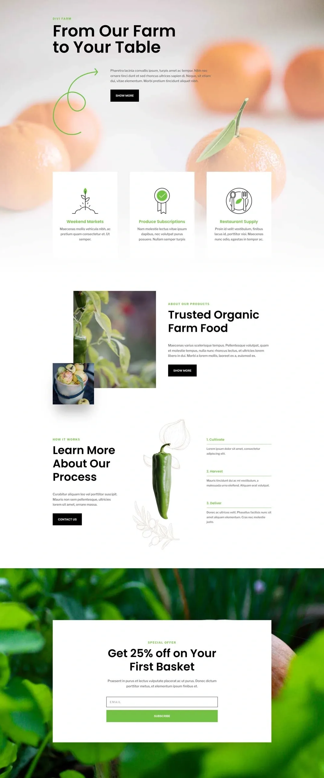 Farm to Table 农业食品WordPress模板