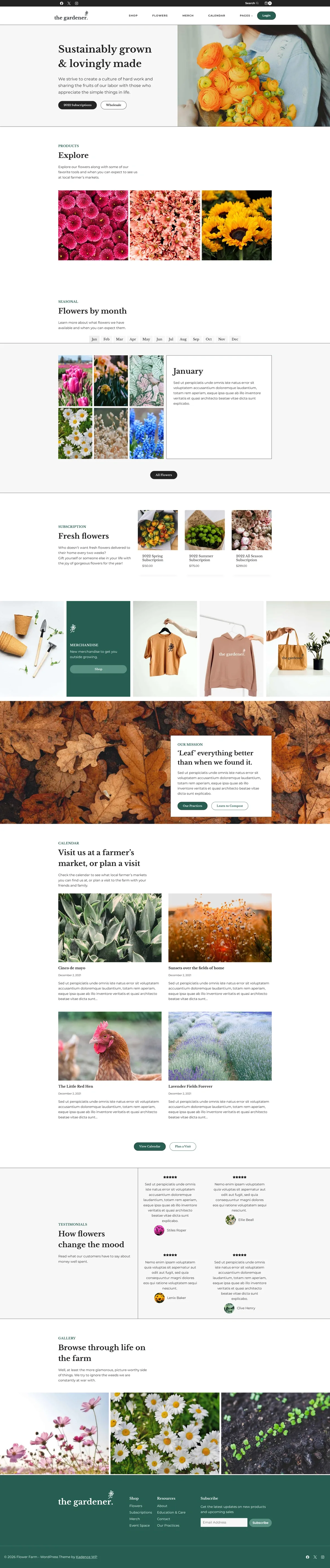 The Gardener 绿植园艺WordPress模板