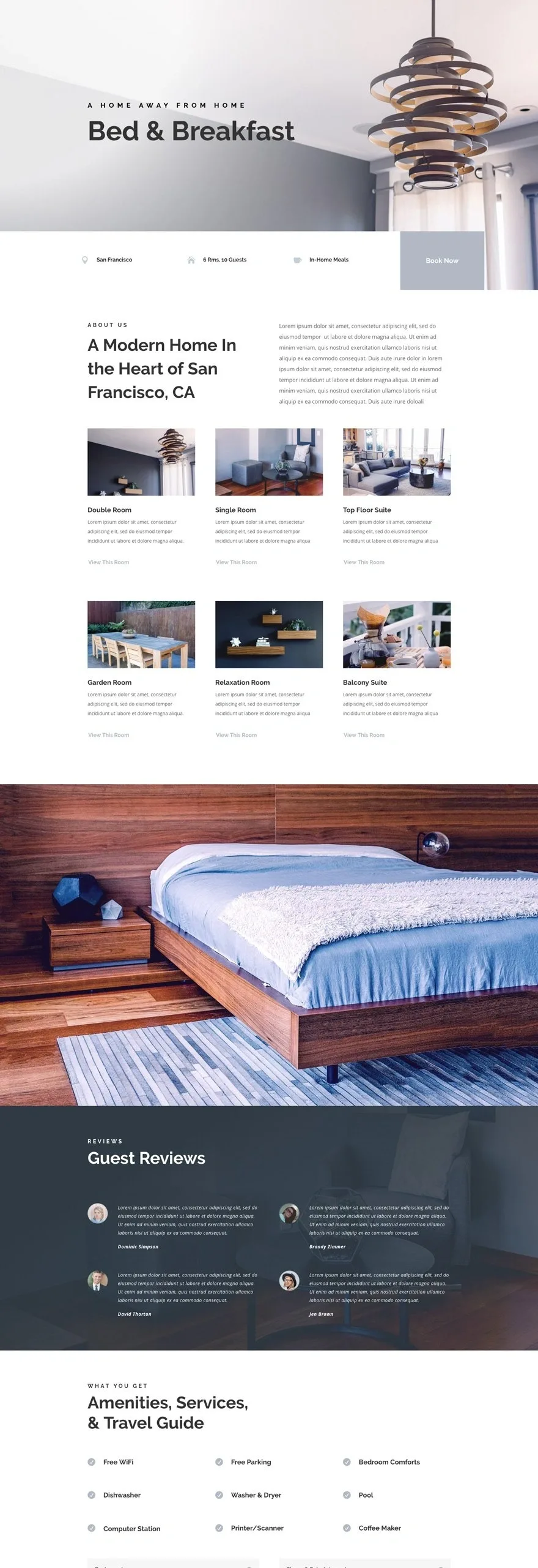 Bed And Breakfast 旅游住宿WordPress模板