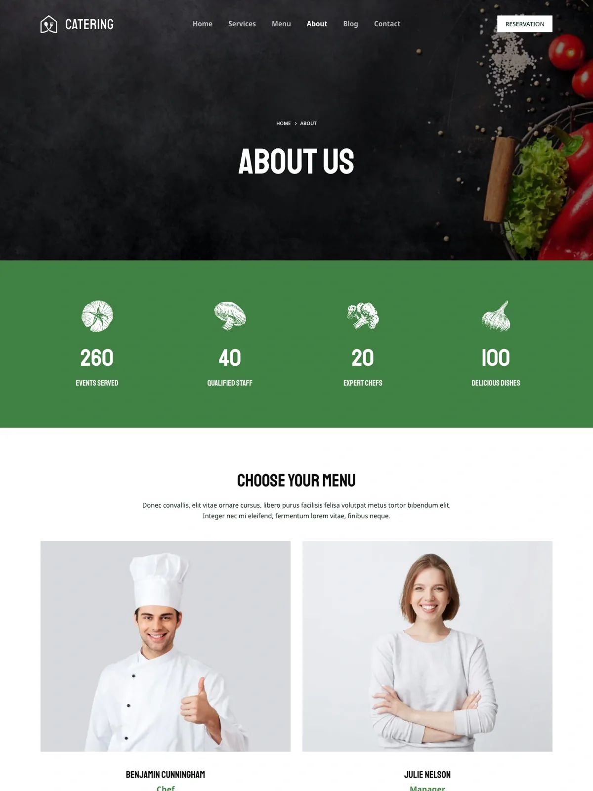 Catering 关于我们页面