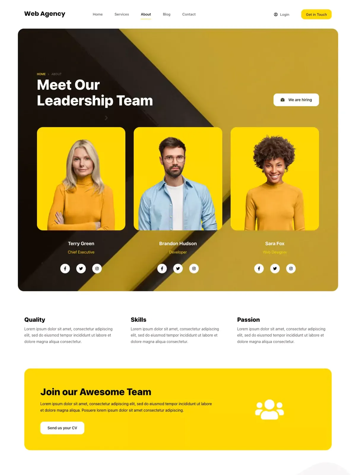 Web Agency 03 关于页面