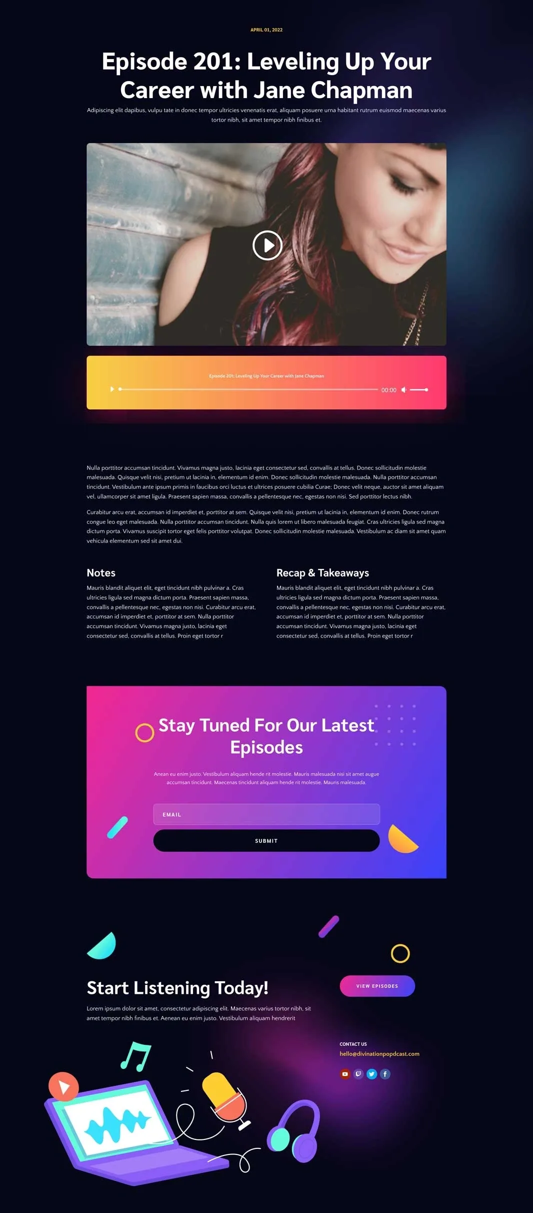 Podcaster Episode Page