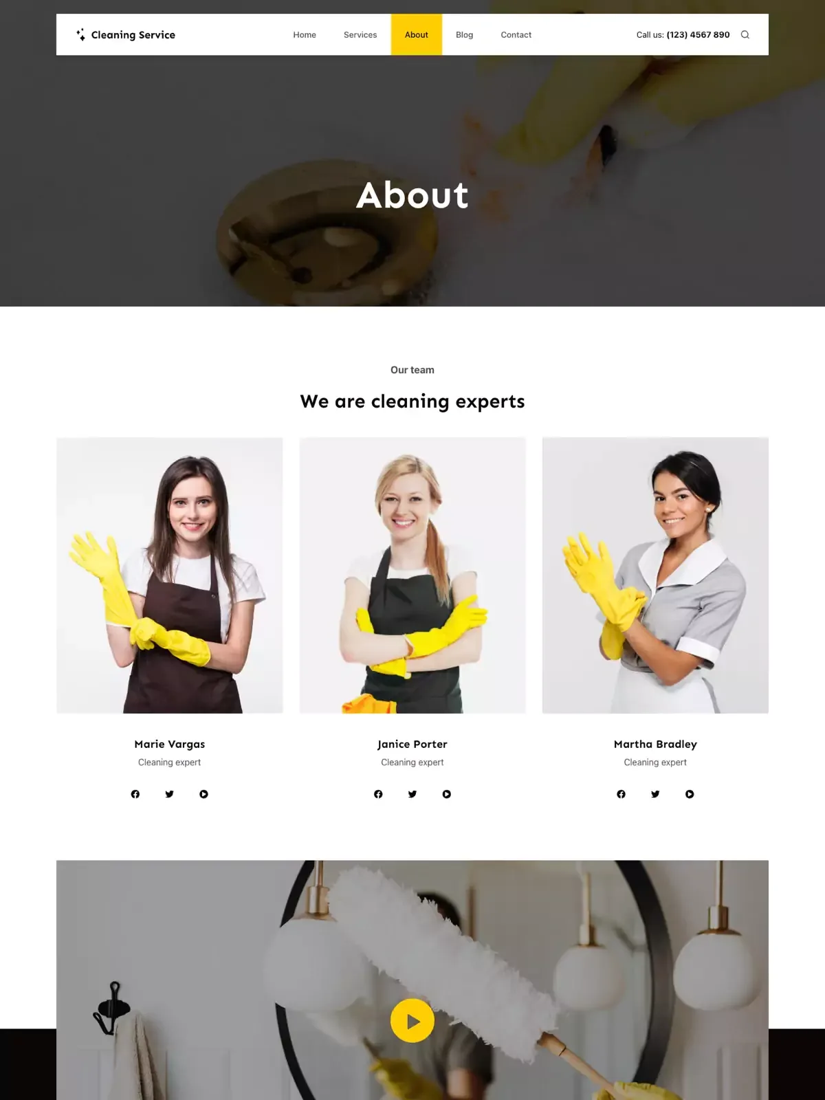Cleaning Service 03 关于页面