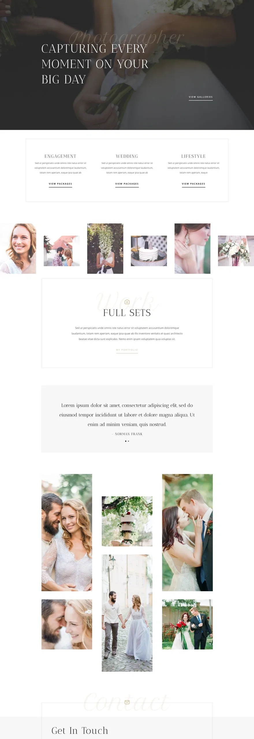 Wedding Photographer 婚礼摄影WordPress模板