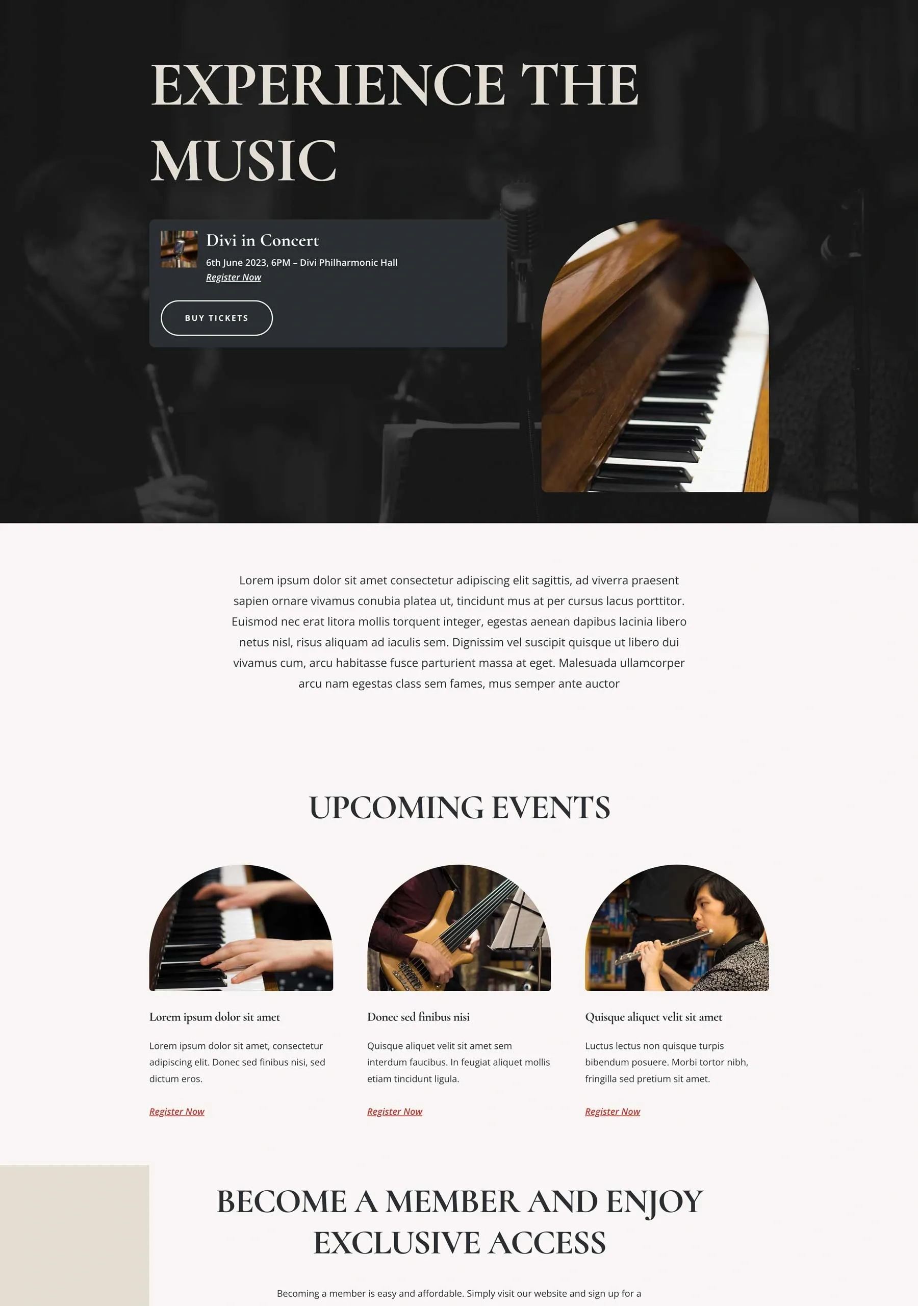 Concert Hall 音乐艺术WordPress模板