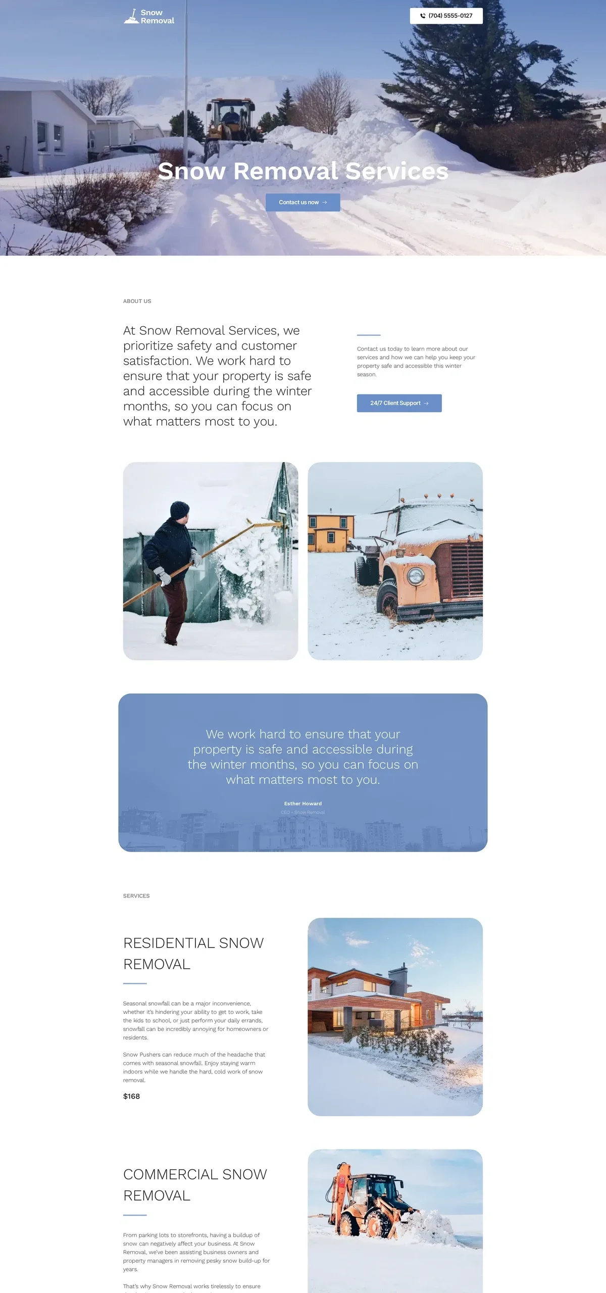 Snow Removal 除雪服务WordPress模板