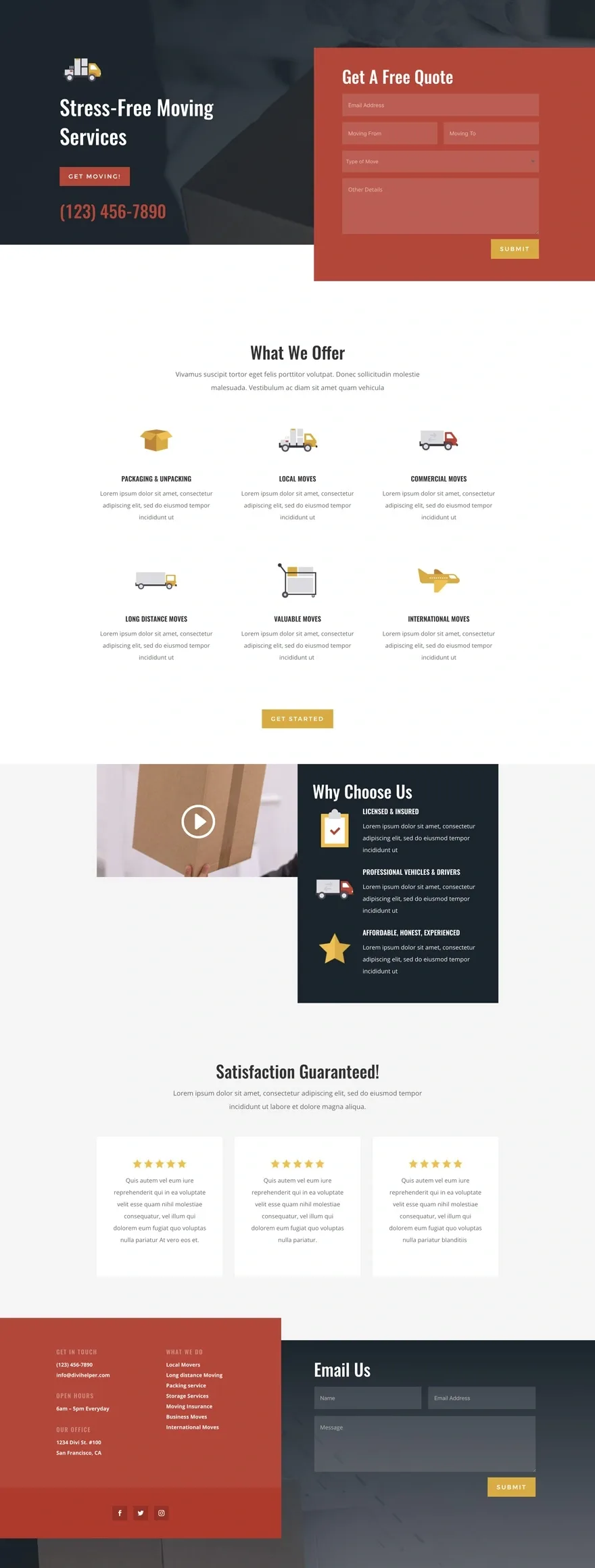 Moving Company 搬家公司WordPress模板