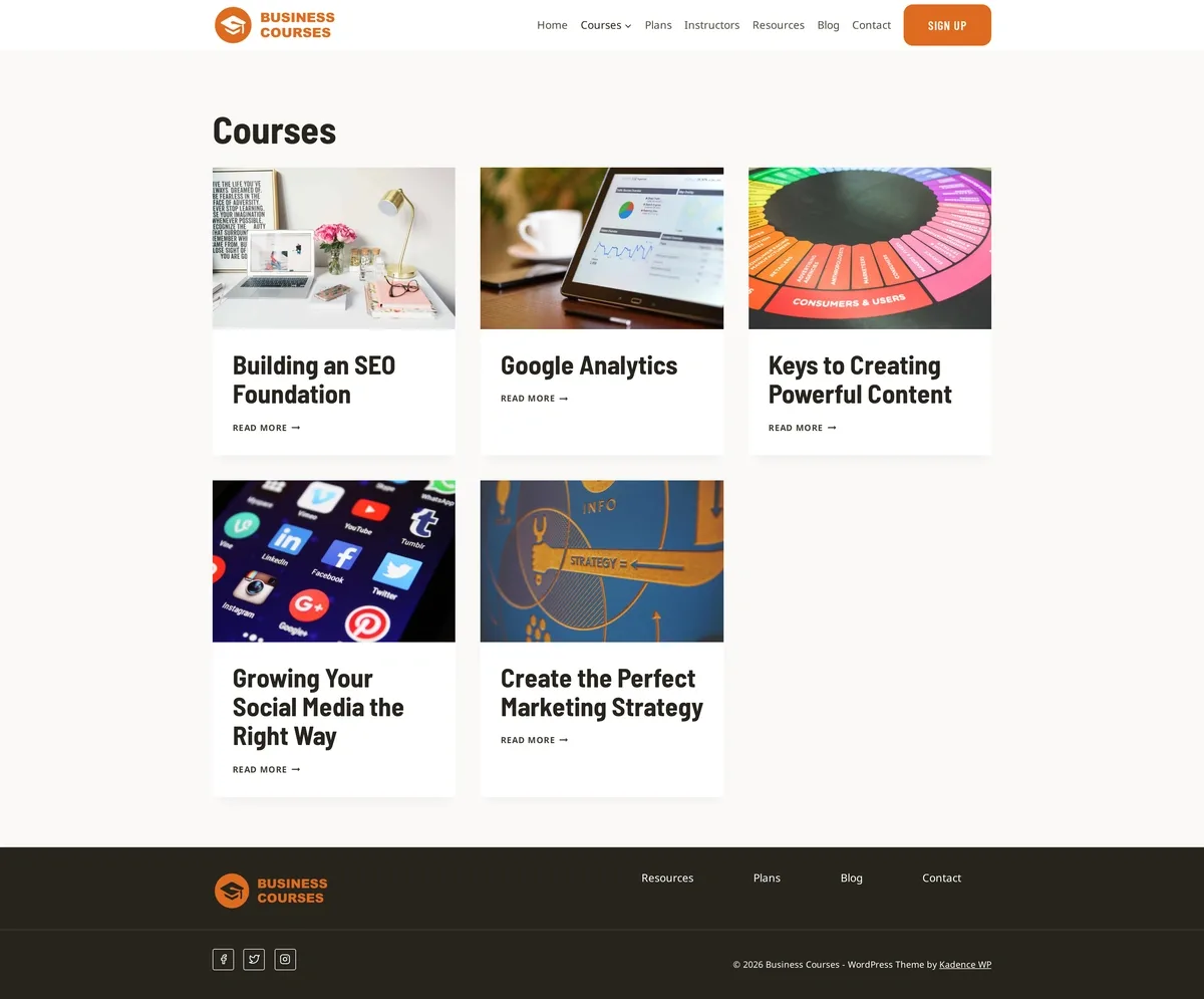 Business Courses 02 课程展开