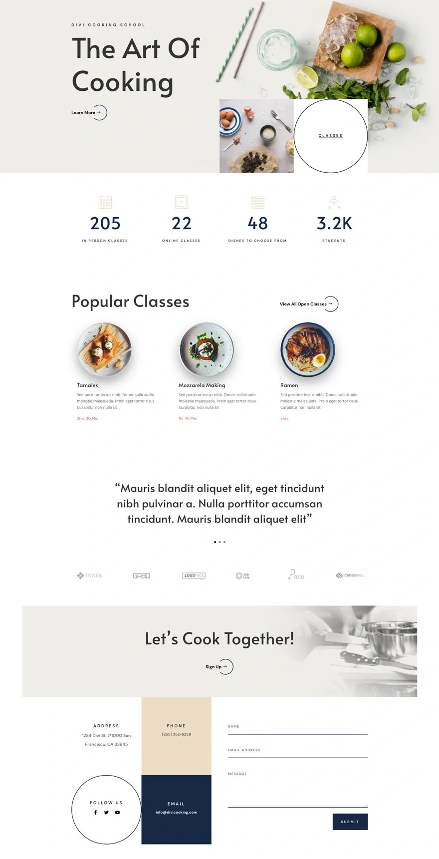 Cooking School 教育课程WordPress模板