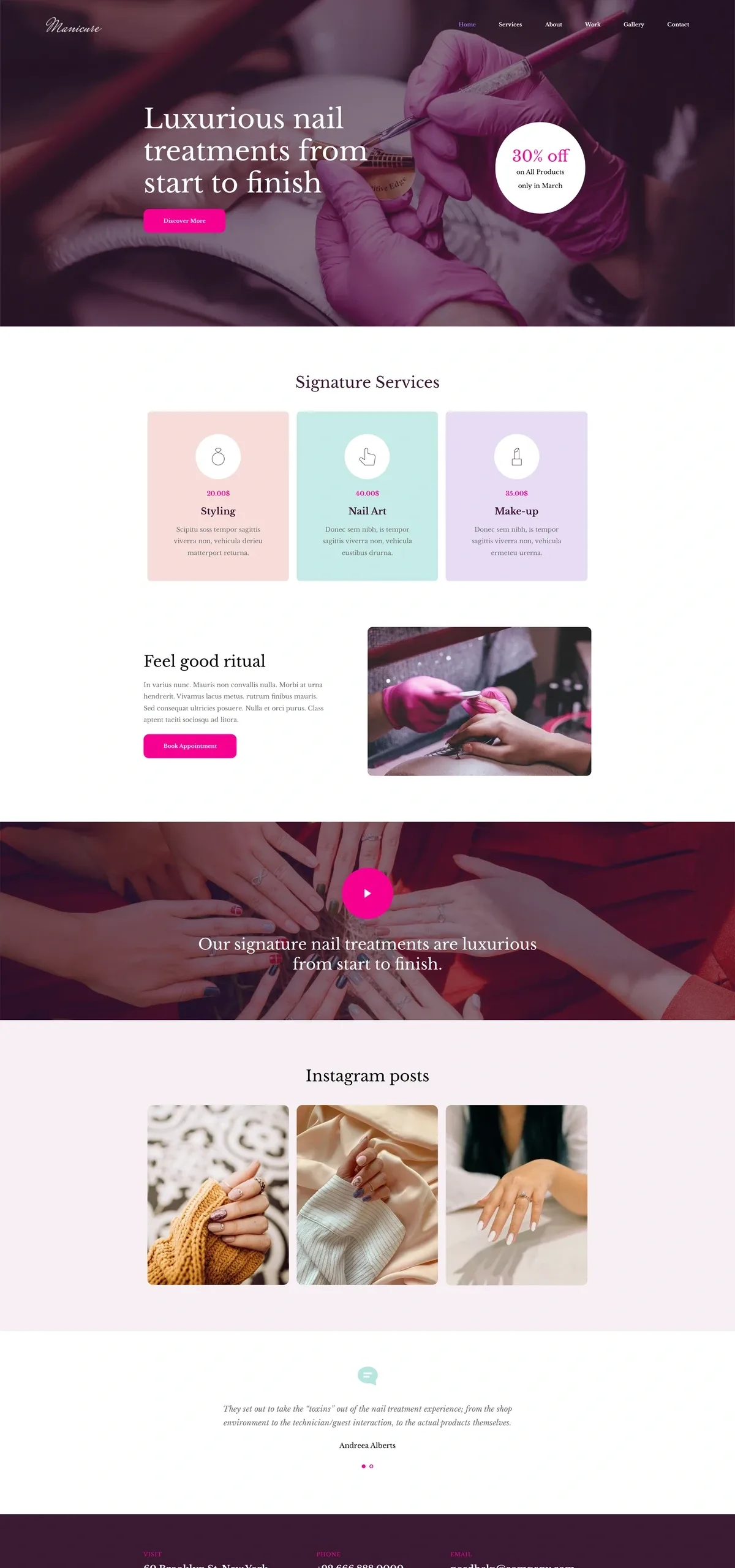 Manicure 时尚品牌WordPress模板