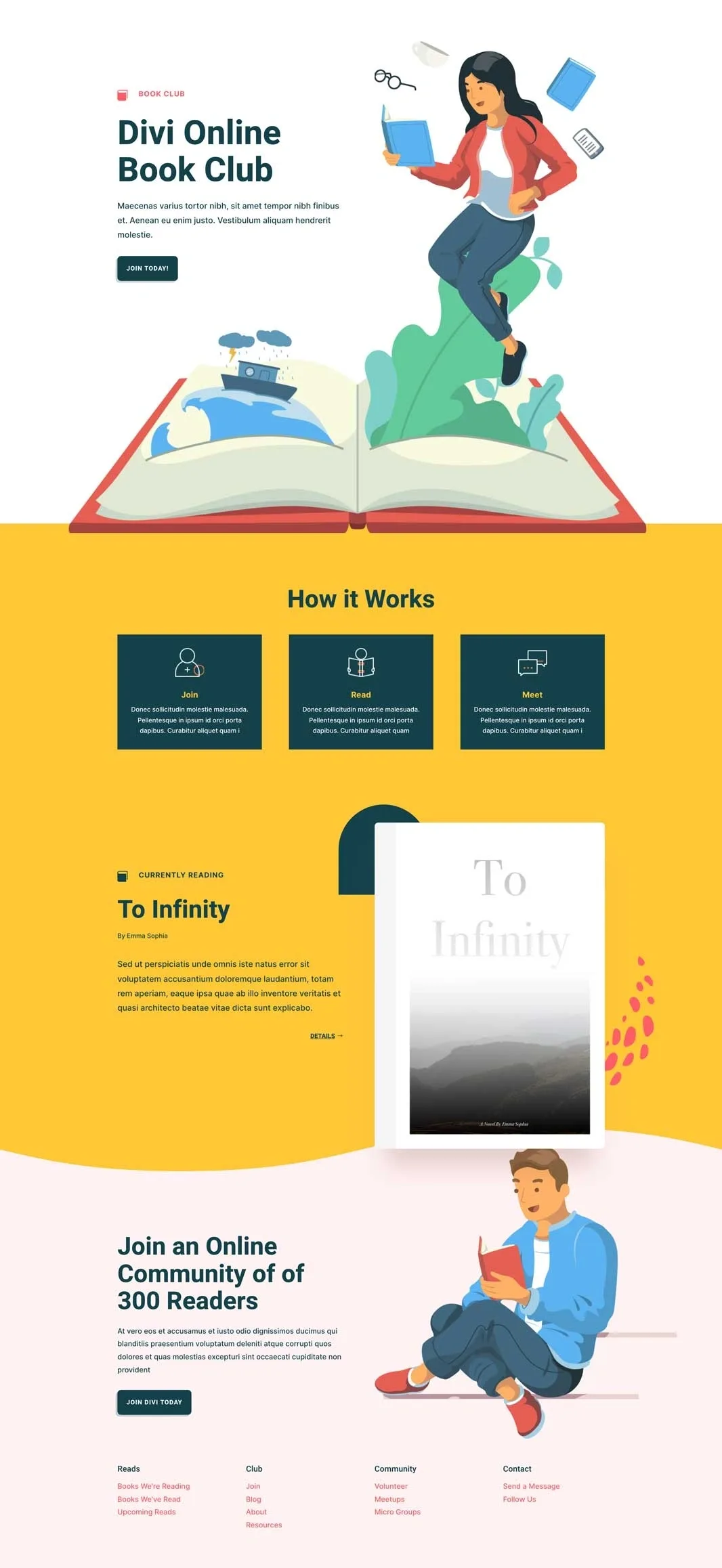 Book Club 教育课程WordPress模板