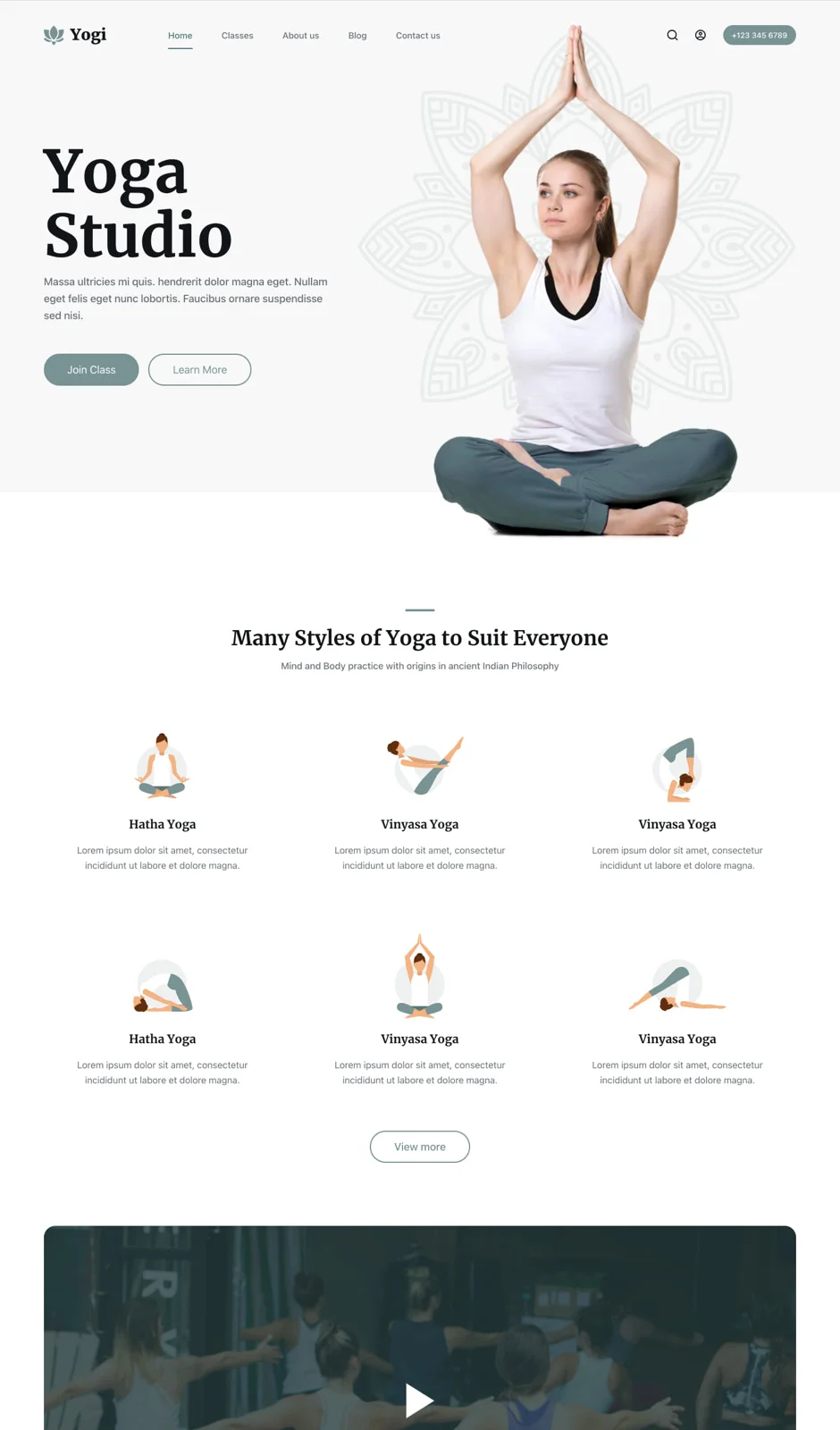 Yogi 教育课程WordPress模板