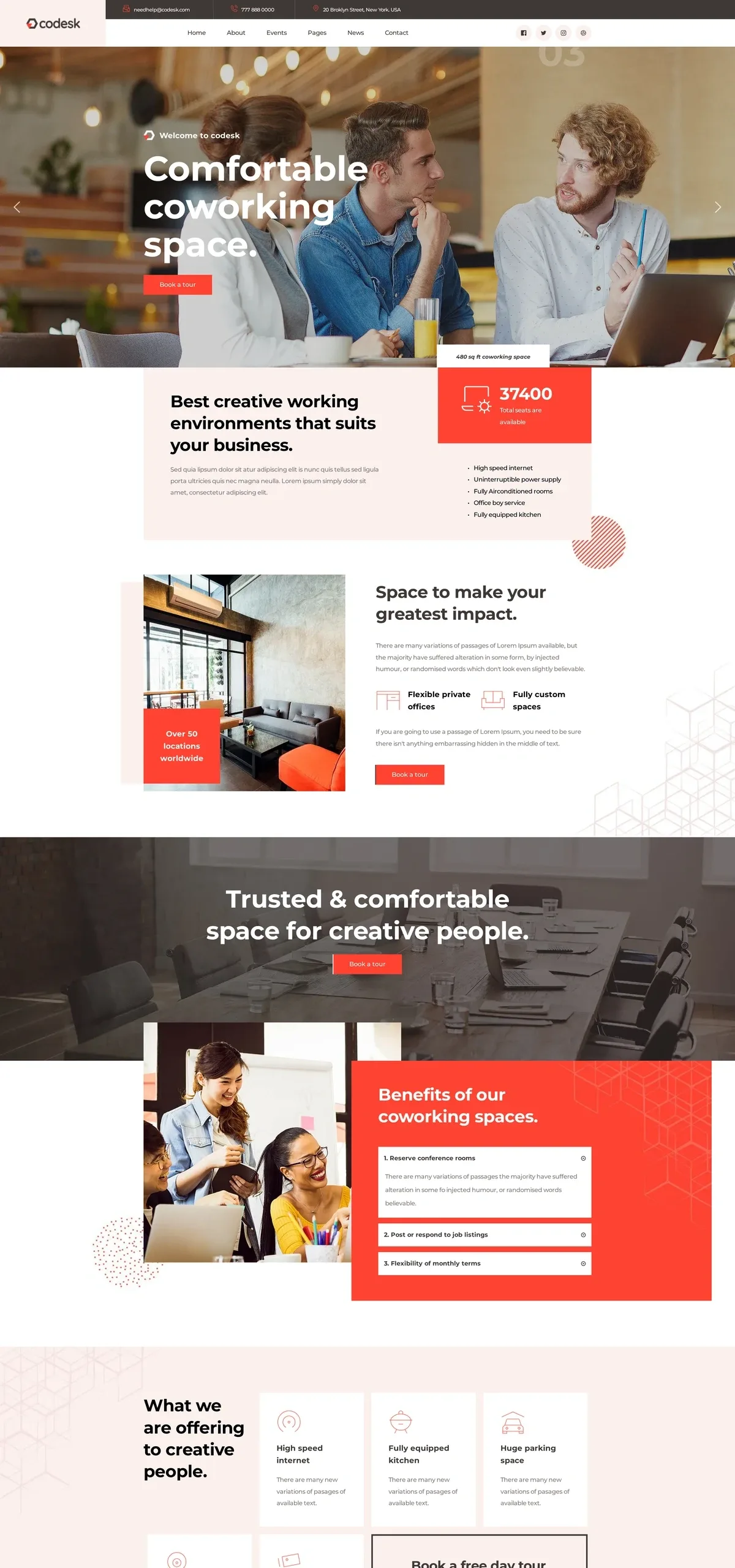Codesk 共享办公WordPress模板