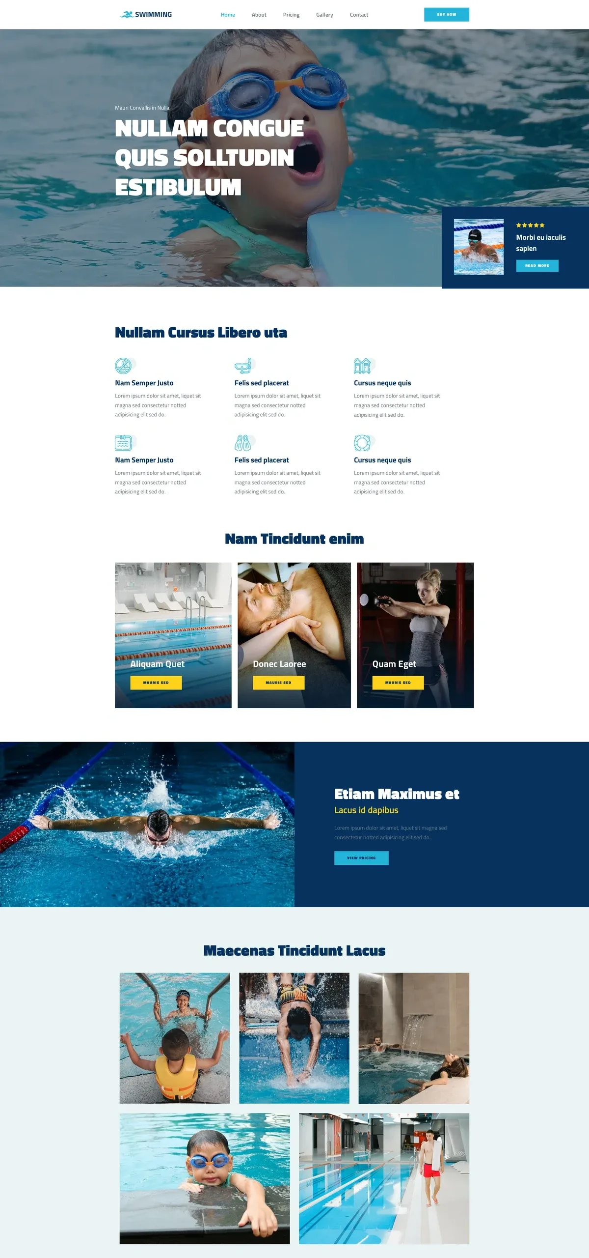 Swimming Pool 健身运动WordPress模板