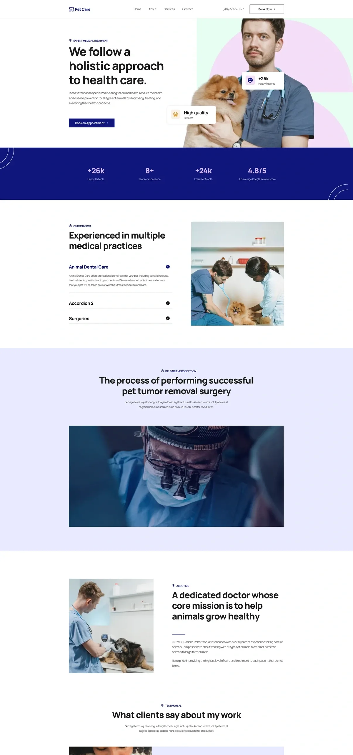 Veterinary 宠物健康WordPress模板