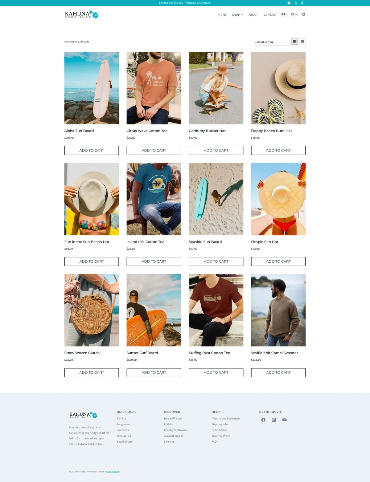 Surf Shop 04 热销商品