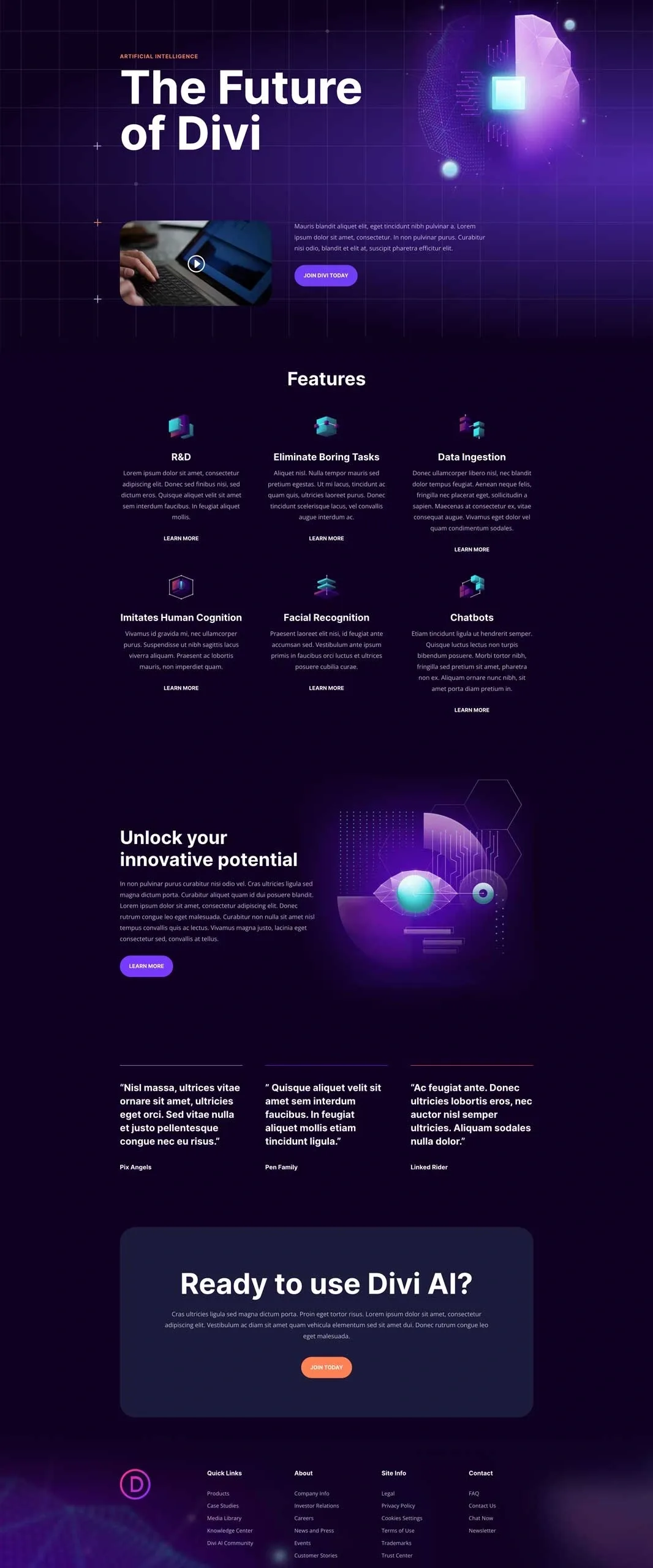 AI Software 软件App产品WordPress模板