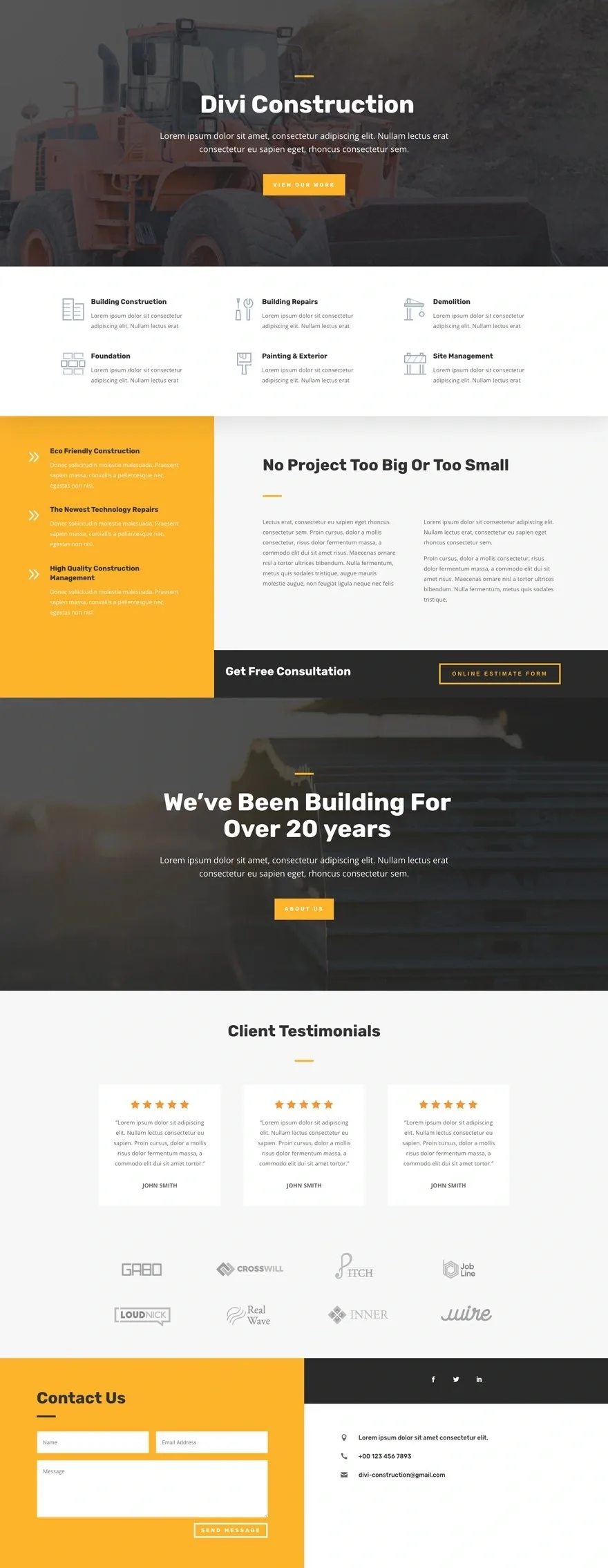 Construction Company 建筑企业WordPress模板