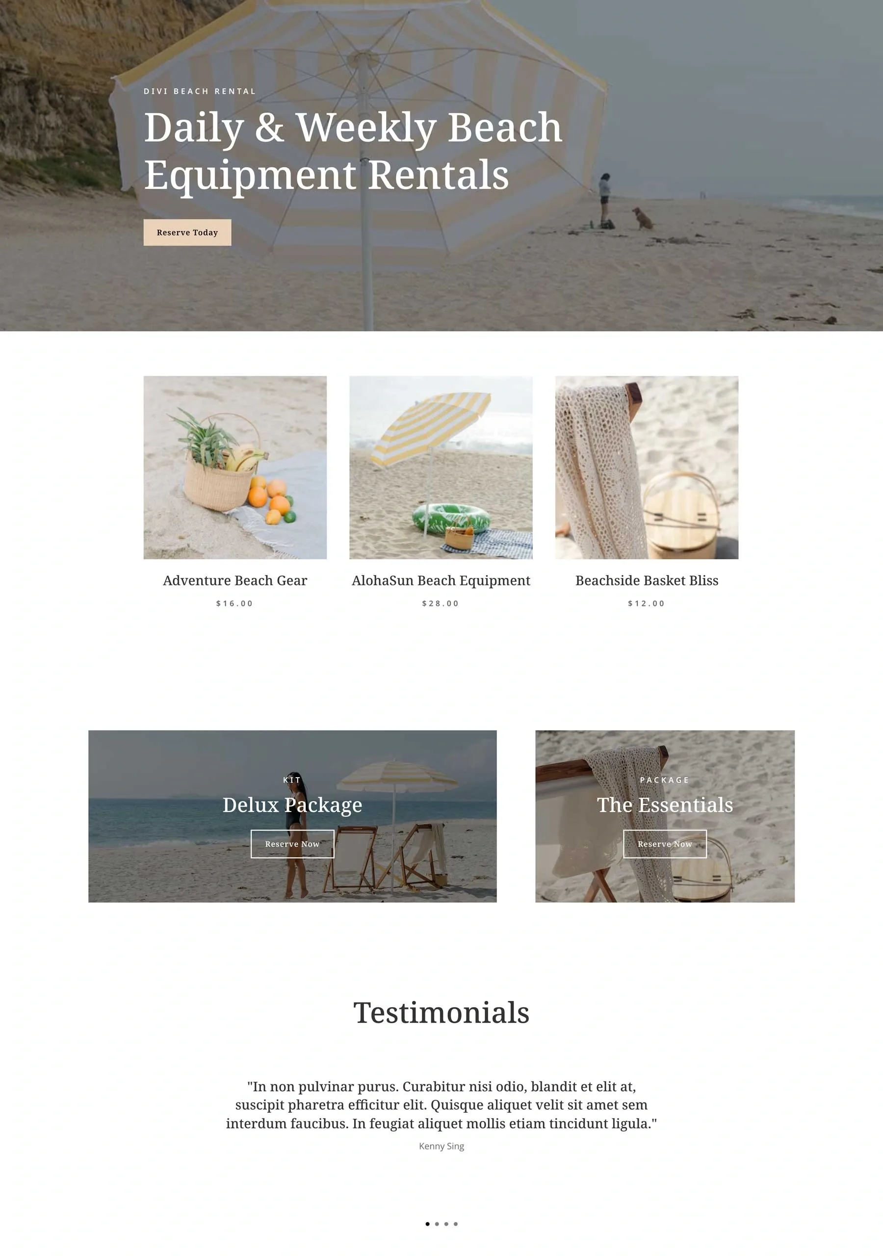 Beach Rentals 旅游住宿WordPress模板