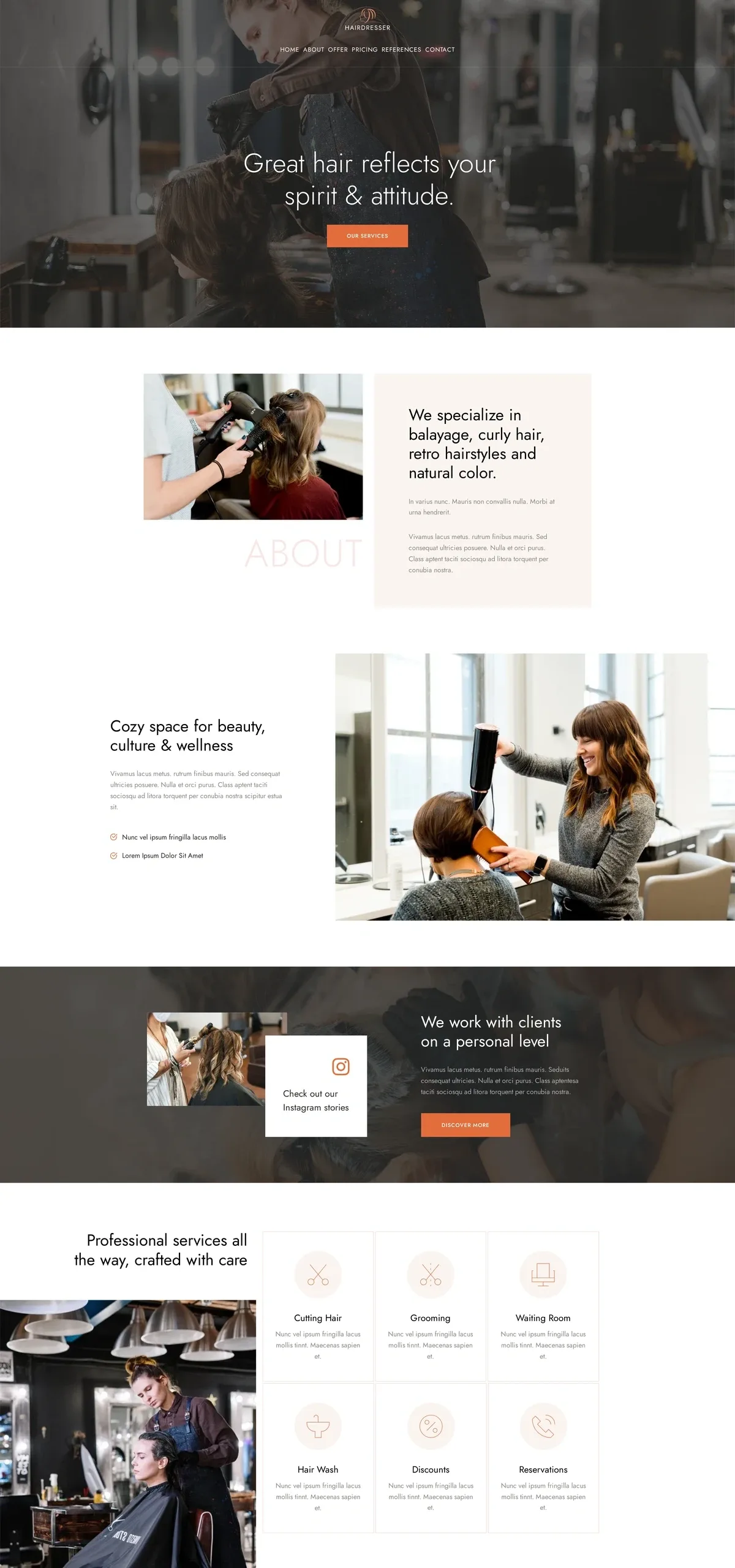Hairdresser 美容护理WordPress模板