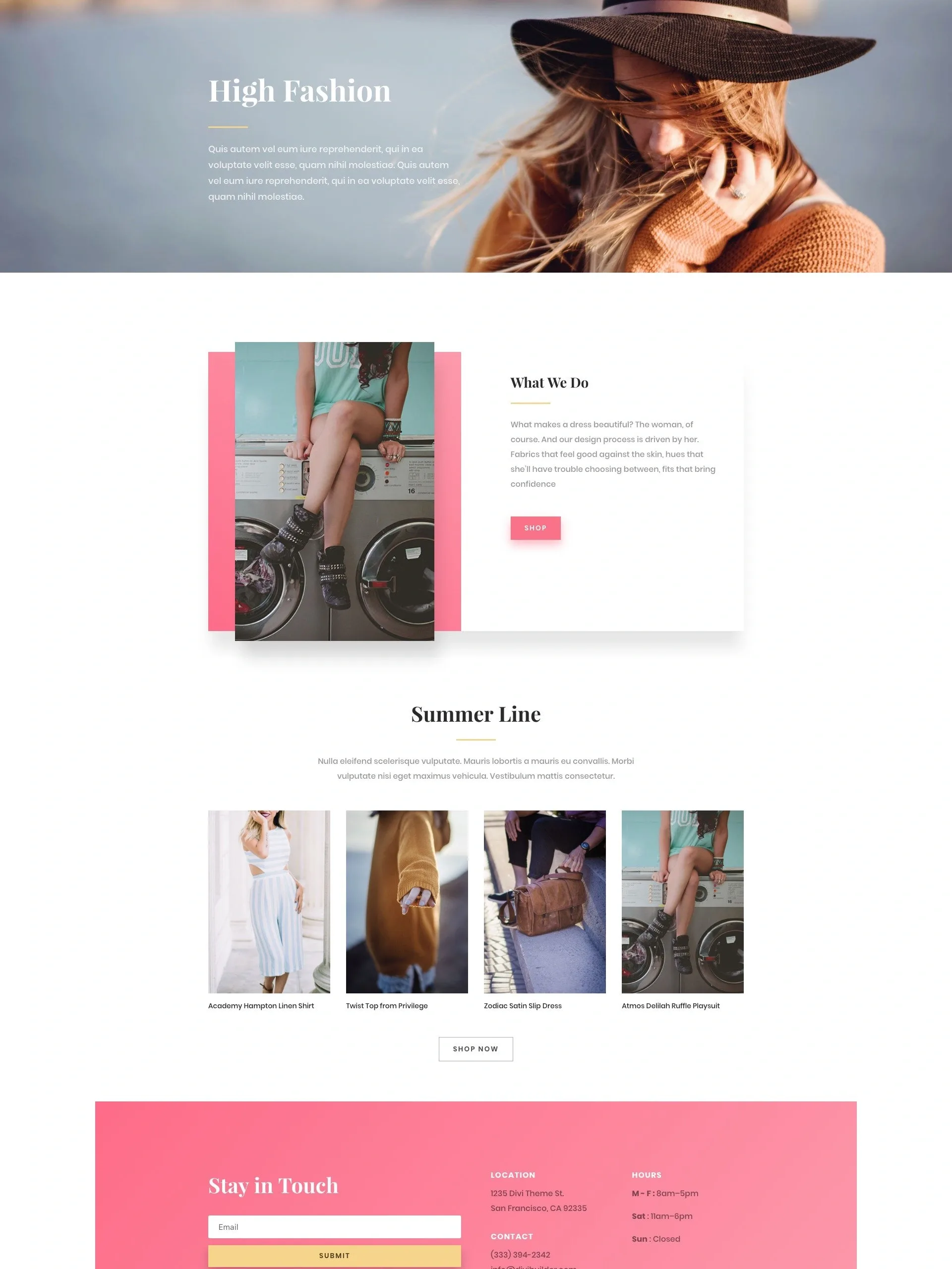 Fashion 时尚品牌WordPress模板