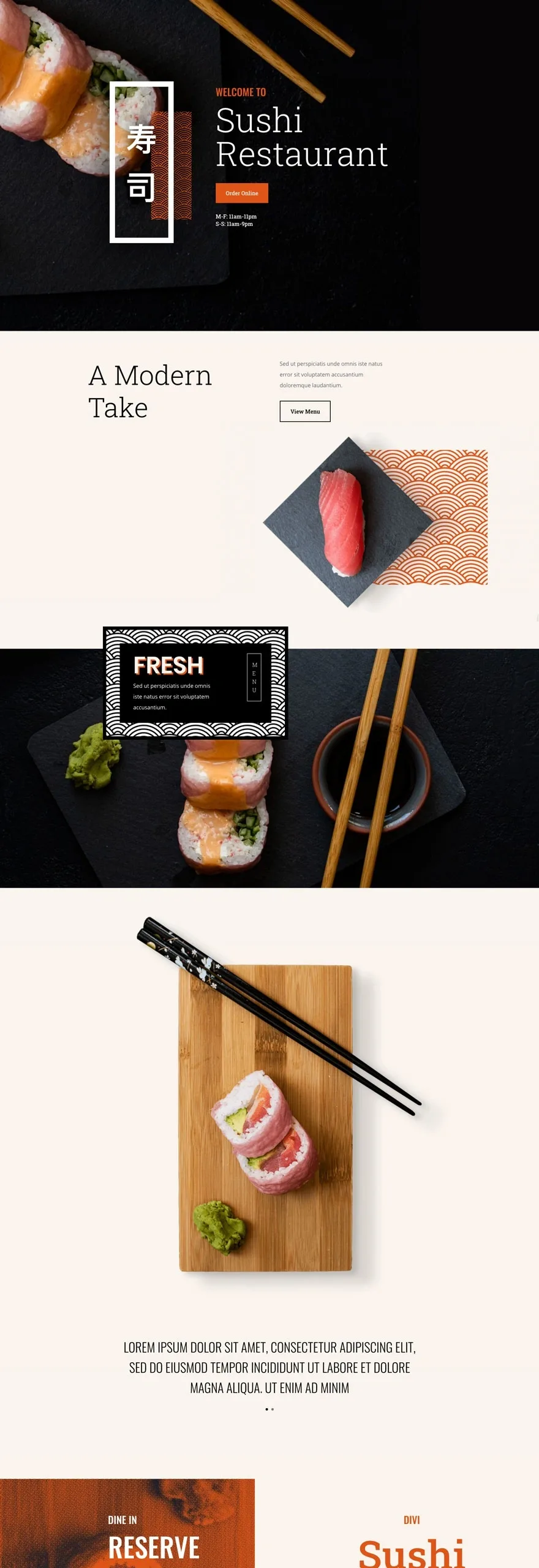 Sushi Restaurant 餐饮品牌WordPress模板