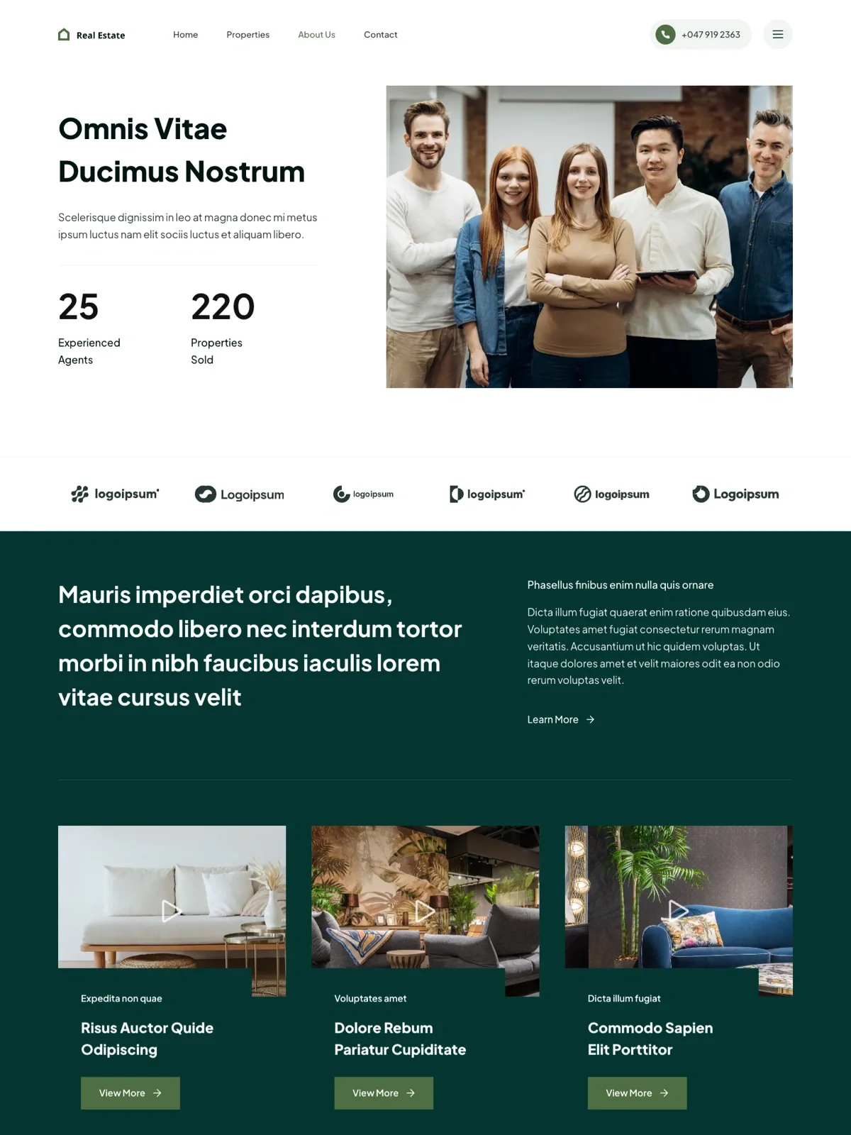 Real Estate 03 关于页面