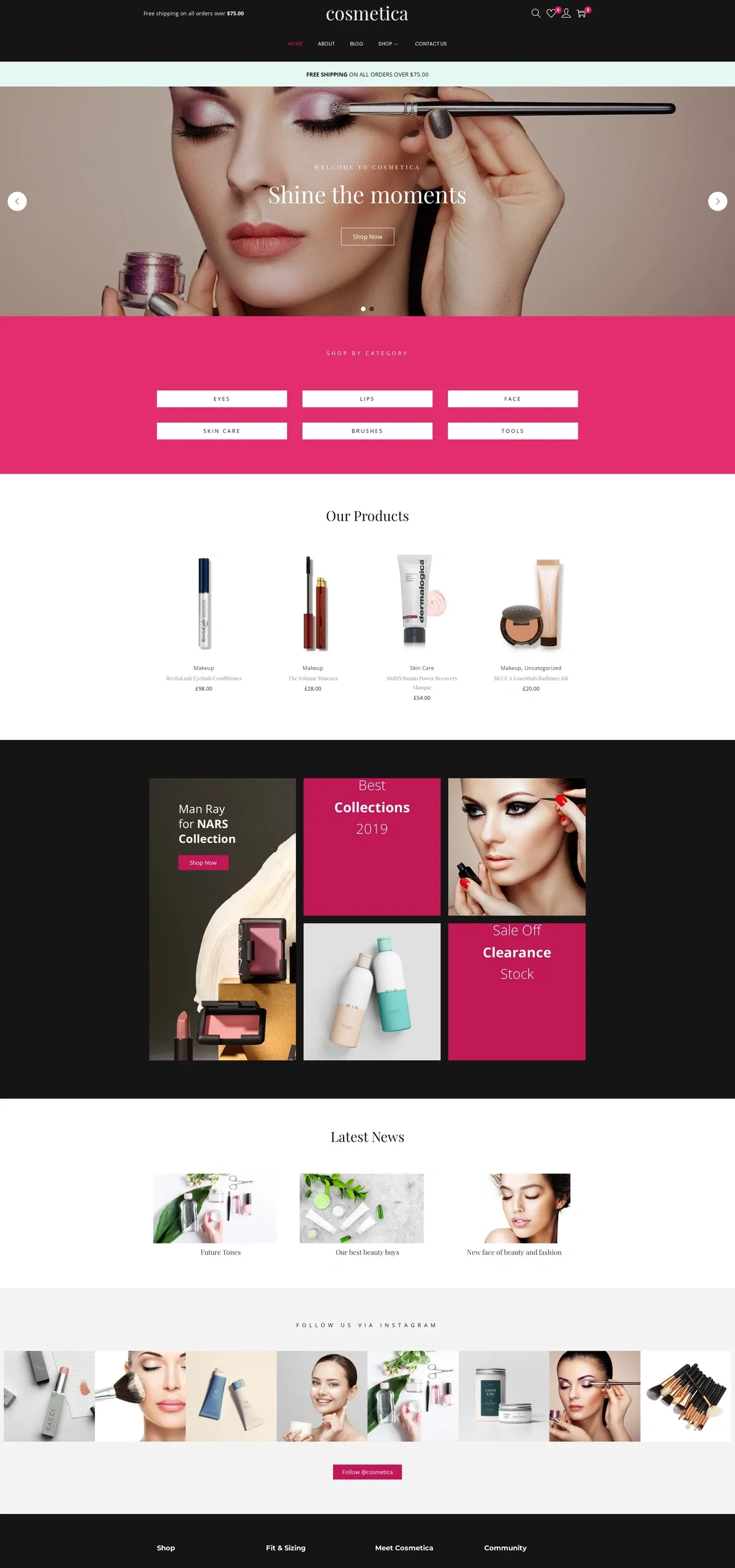 Cosmetica – Cosmetic Store 美容护理WordPress模板