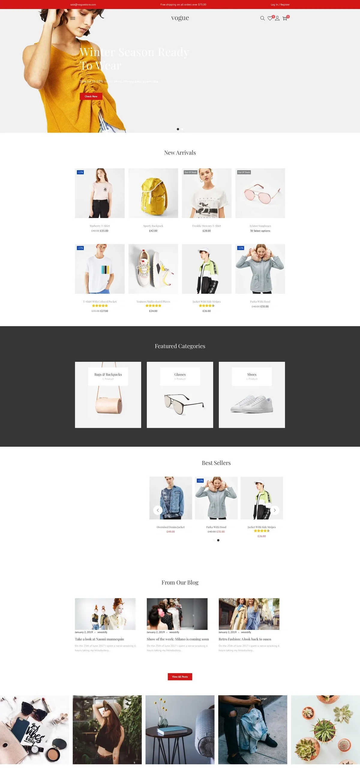 Vogue – A Minimal Fashion Shop 时尚品牌WordPress模板