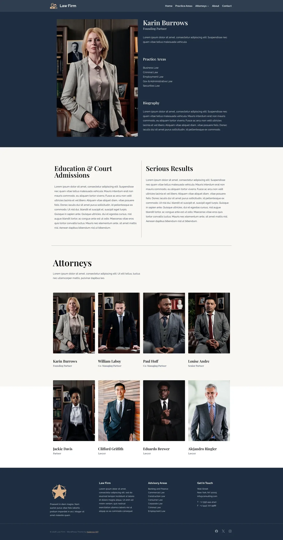 Law Firm 人员页面