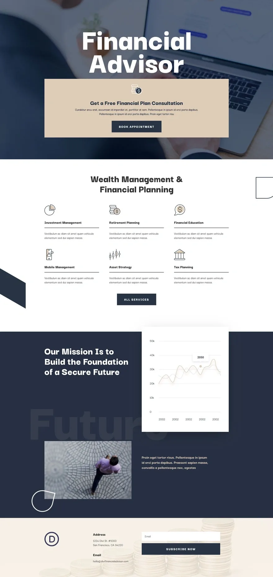 Financial Advisor 企业顾问WordPress模板
