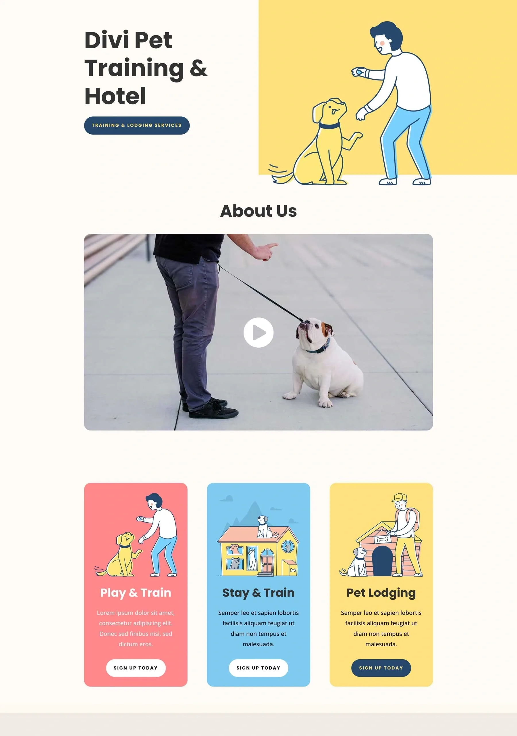 Pet Trainer 宠物动物WordPress模板