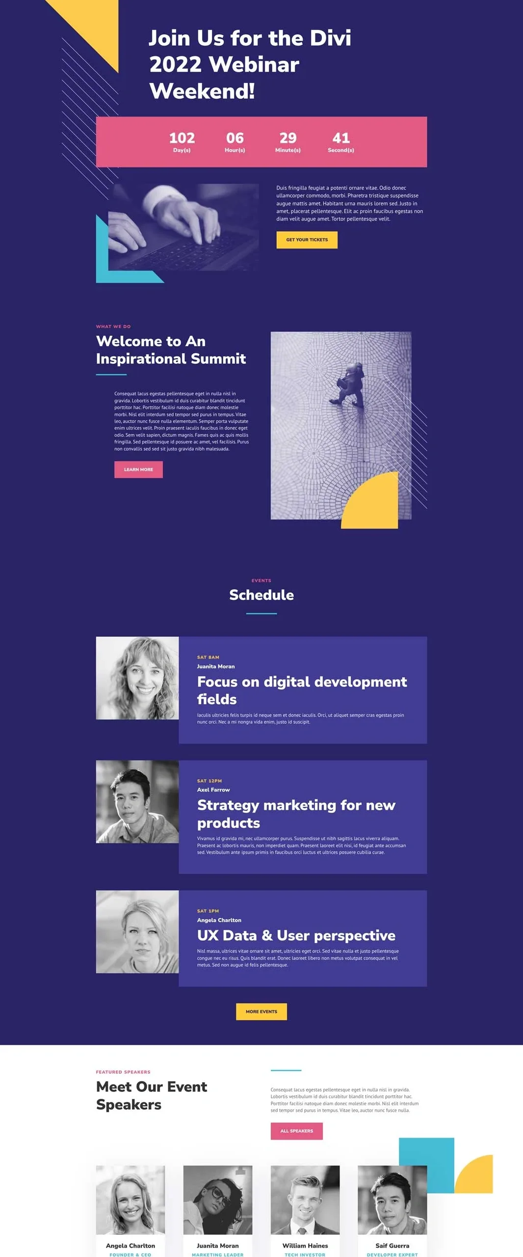 Webinar 活动策划WordPress模板