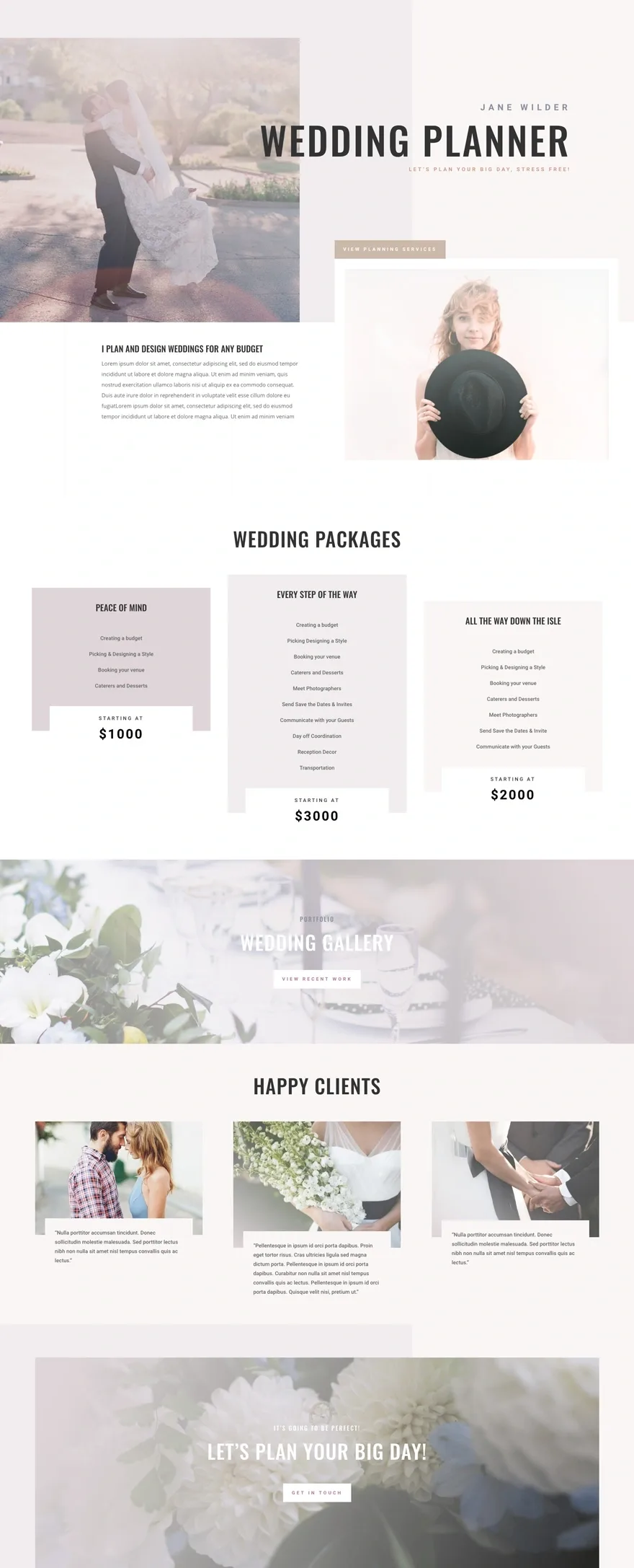 Wedding Planner 婚礼策划WordPress模板