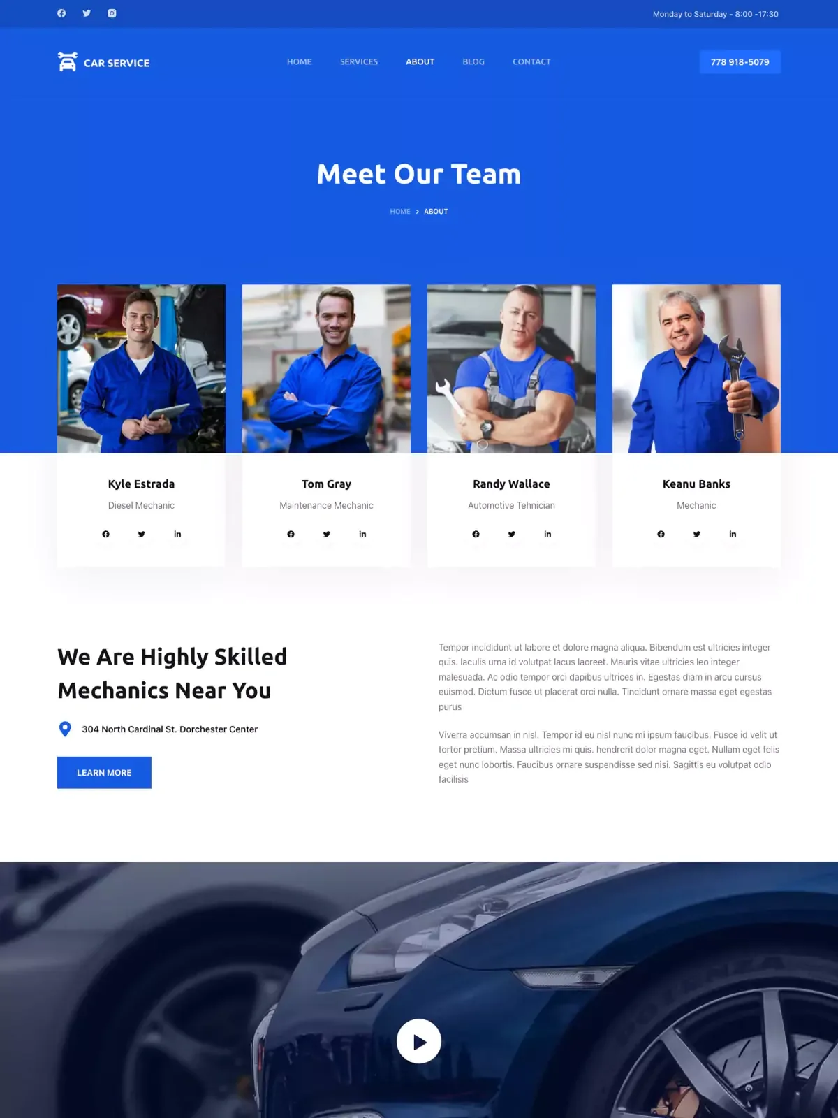 Car Service 03 关于页面