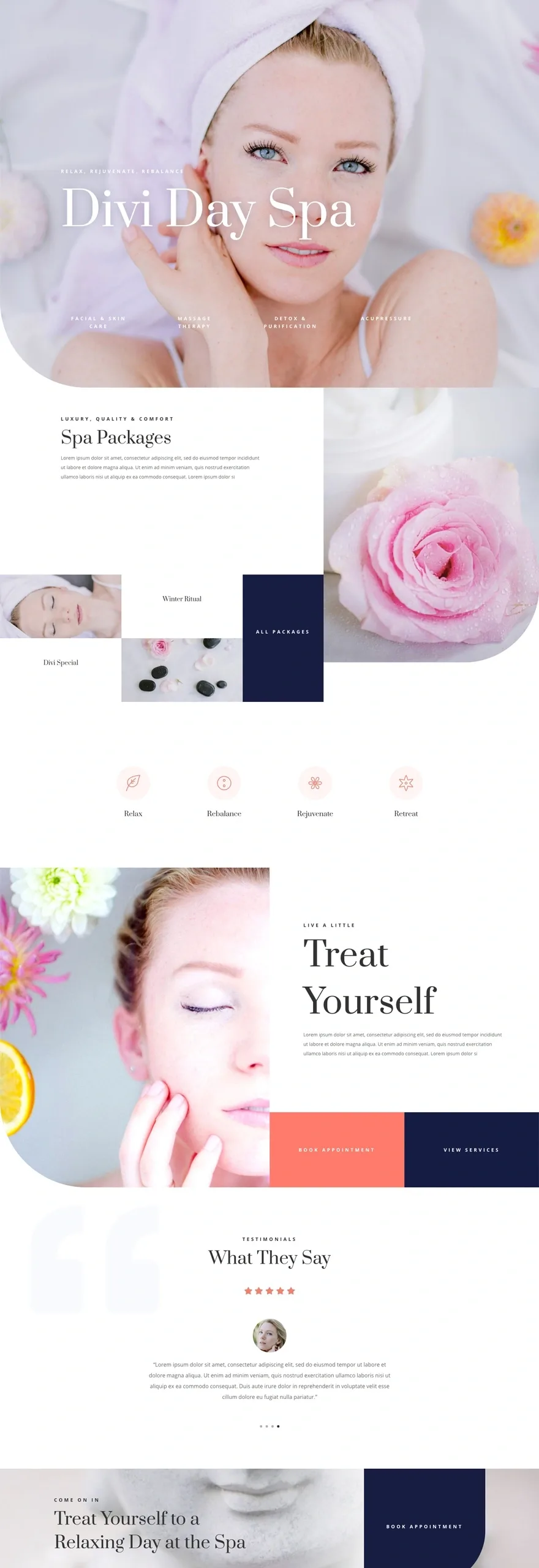 Day Spa 美容护理WordPress模板