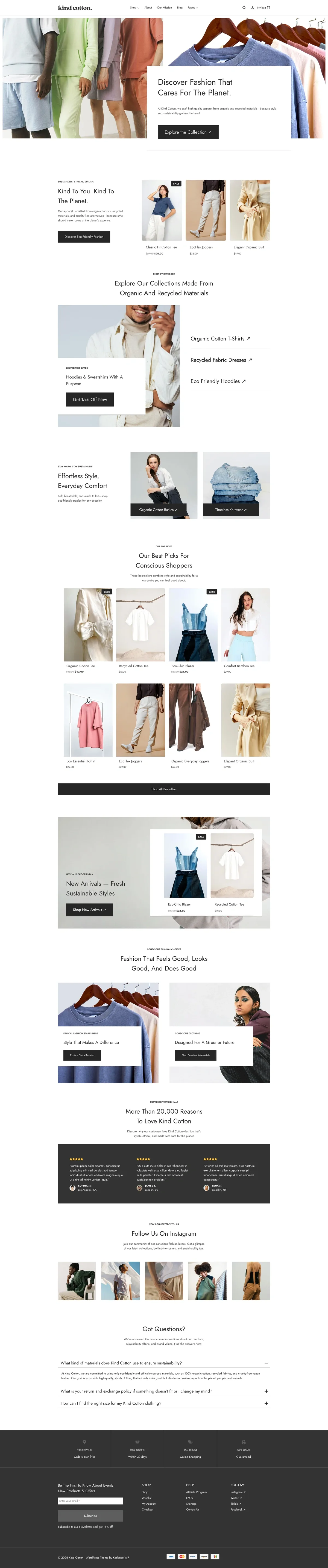 Kind Cotton 棉品电商WordPress模板