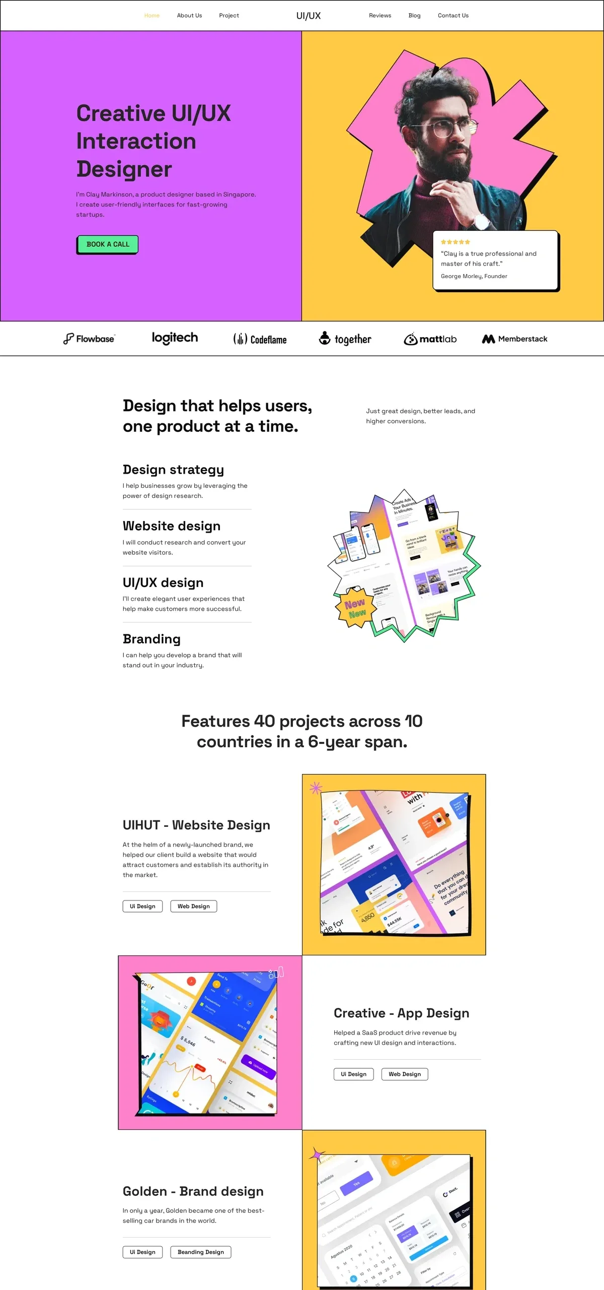 Portfolio 设计作品集WordPress模板