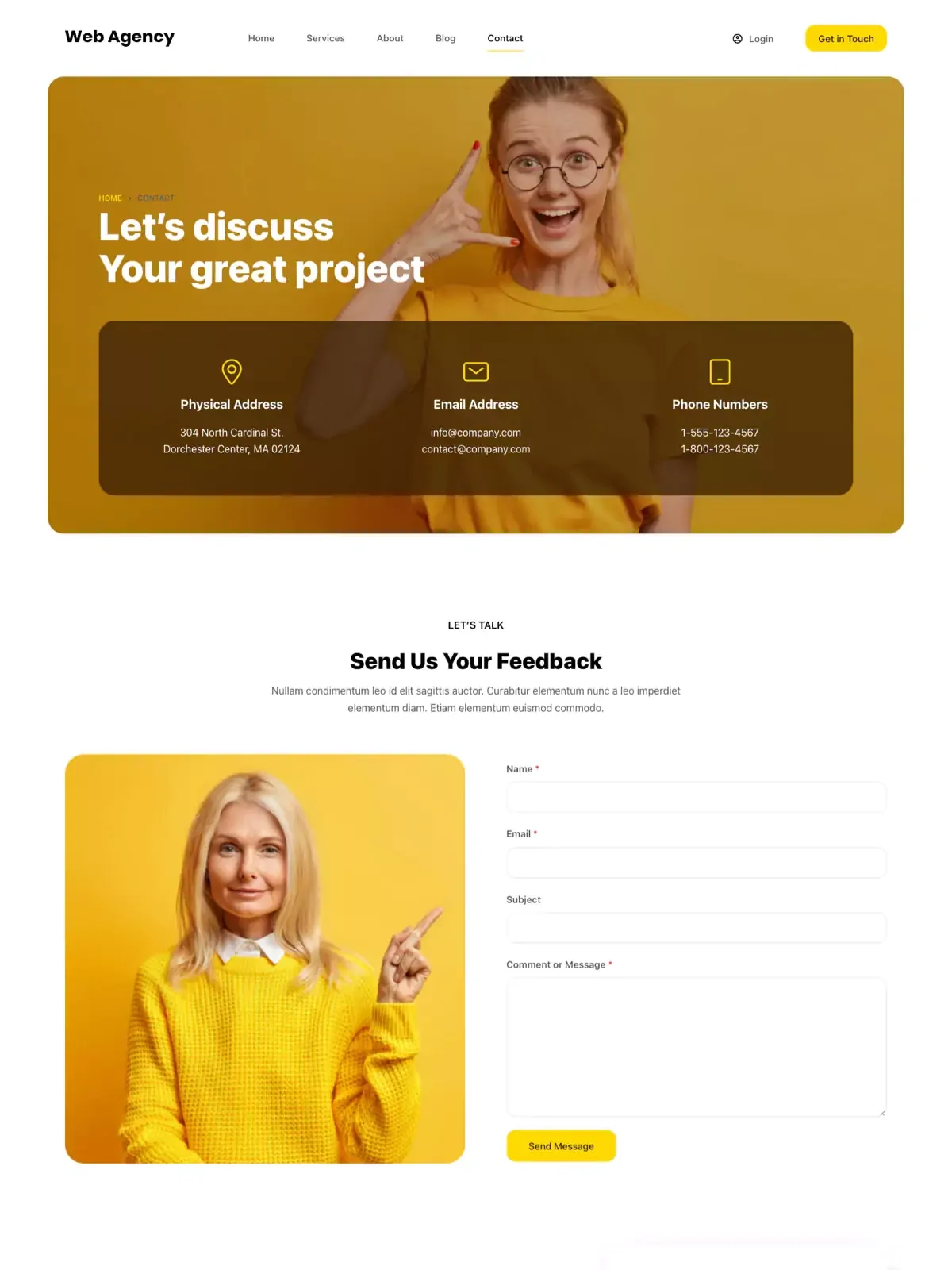 Web Agency 04 联络页面
