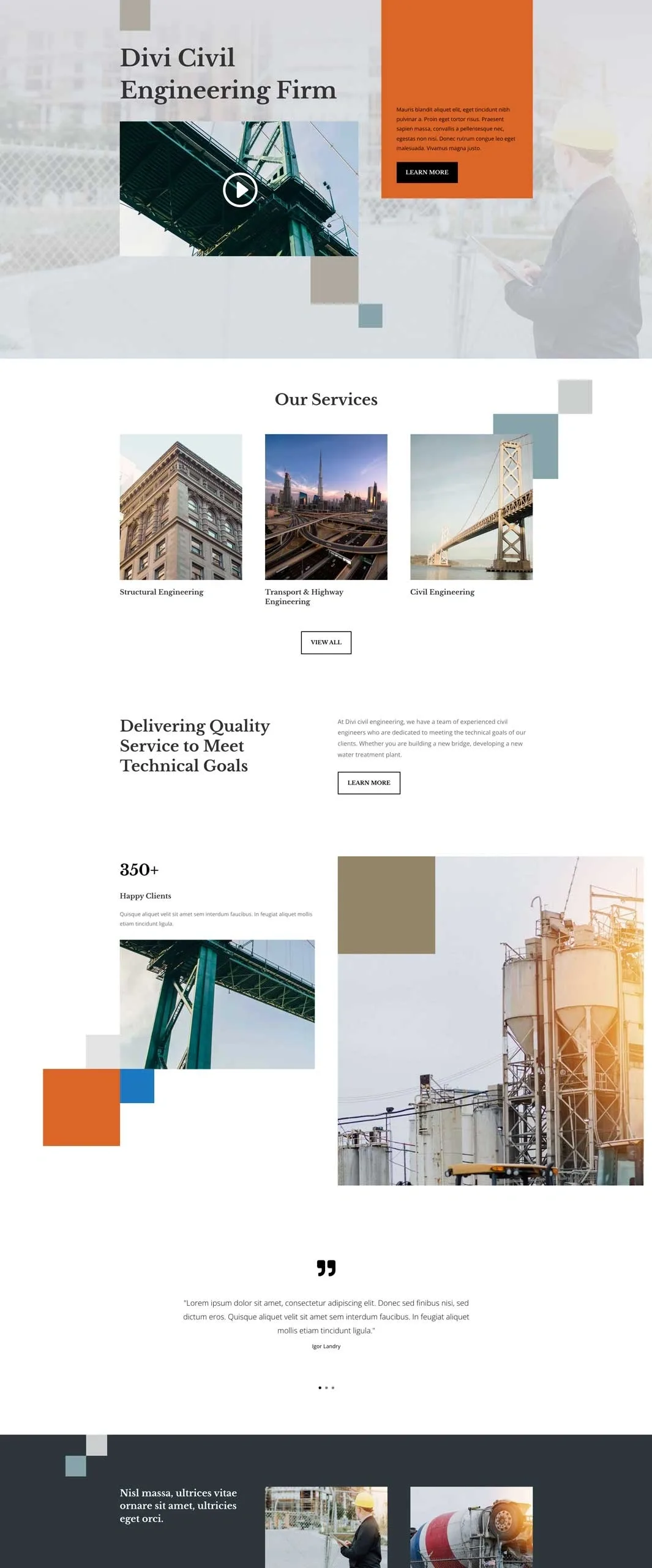 Civil Engineering 土木工程WordPress模板