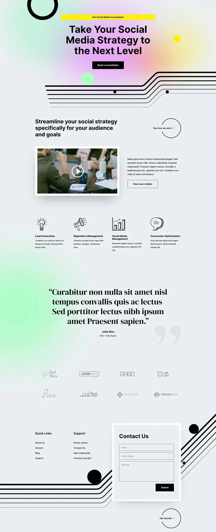 Social Media Consultant 企业顾问WordPress模板