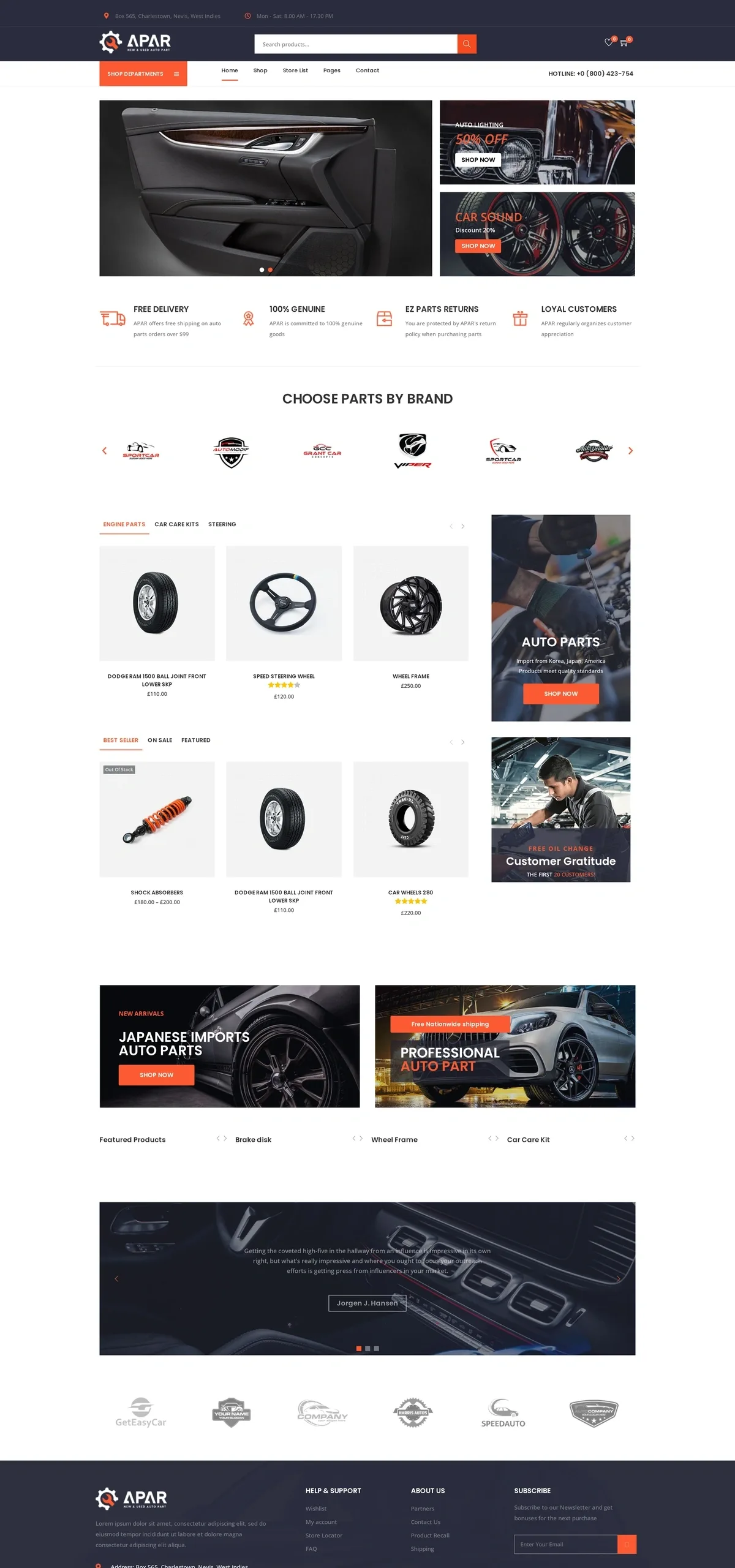 Auto Car 汽车服务WordPress模板