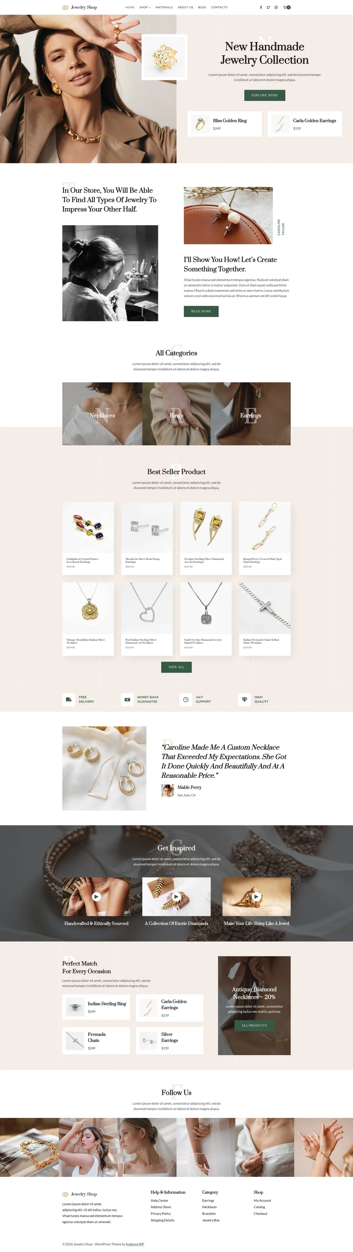 Jewelry Shop 珠宝首饰WordPress模板